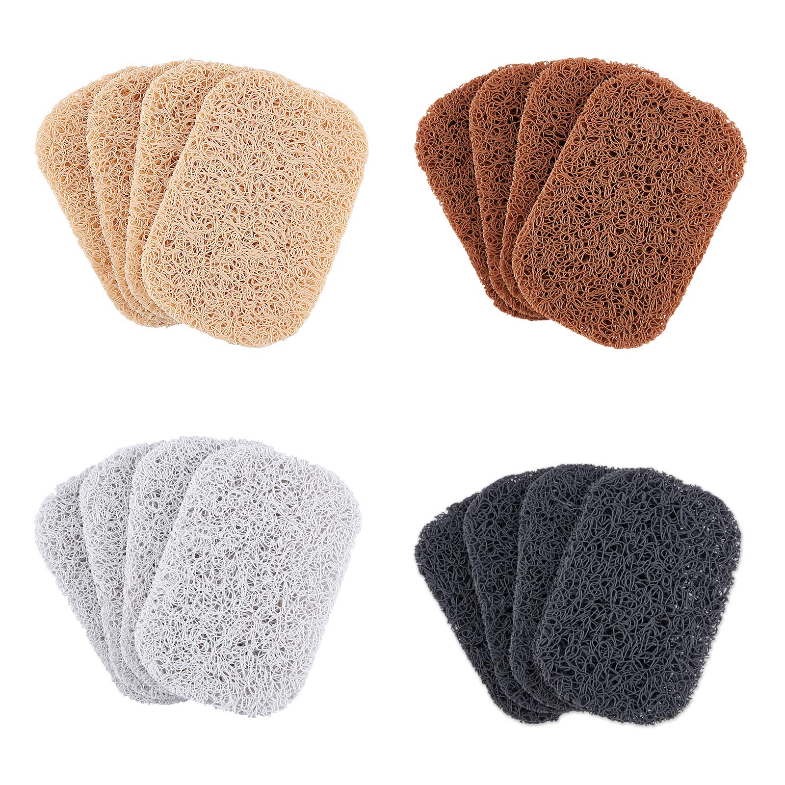 AHANDMAKER Soap Lift Pad, 16Pcs 4 Colors Soap Saver Soap Dish Holder Accessory Drains Water, Circulates Air, Extends Soap Life for Bathroom, Kitchen
