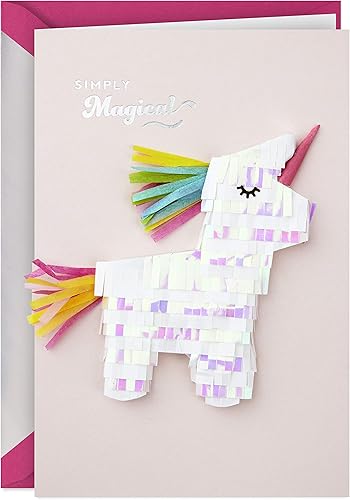 Hallmark Tarjeta de cumpleaños distintiva (unicornio mágico)