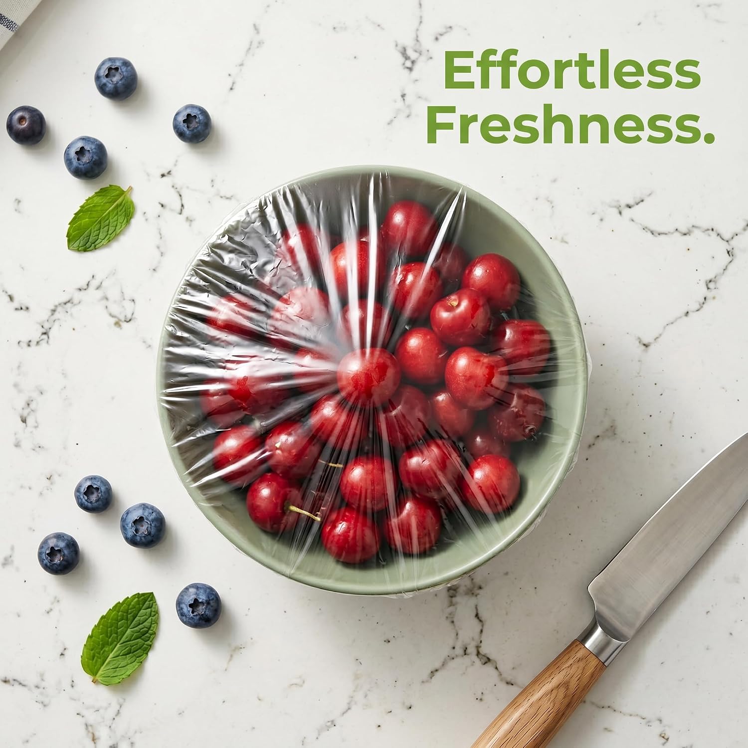 300 Pcs Reusable Elastic Food Covers, BPA Free, Stretchable circumference to 33.2" for Bread Proofing, Microwave & Dishwasher Safe, Clear Plastic Food Covers for Kitchen Storage & Picnic