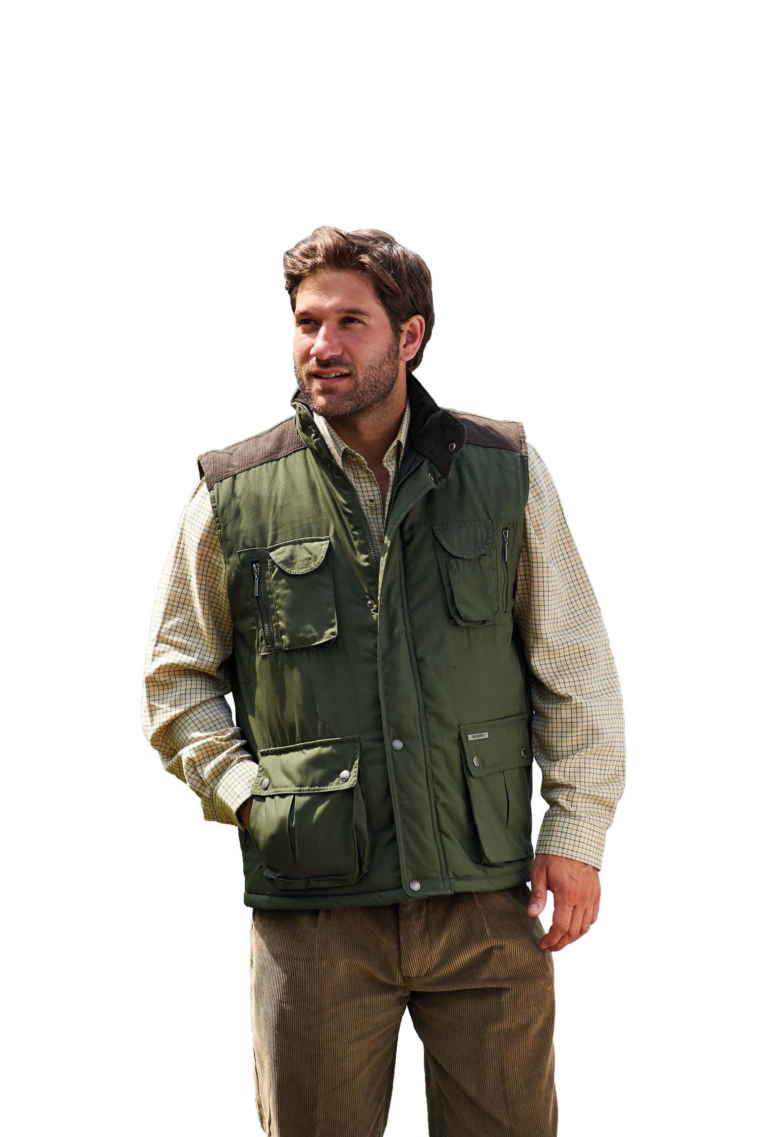 Champion Mens Exmoor Country Clothing Padded BodyWarmer Gilet Olive 3XL