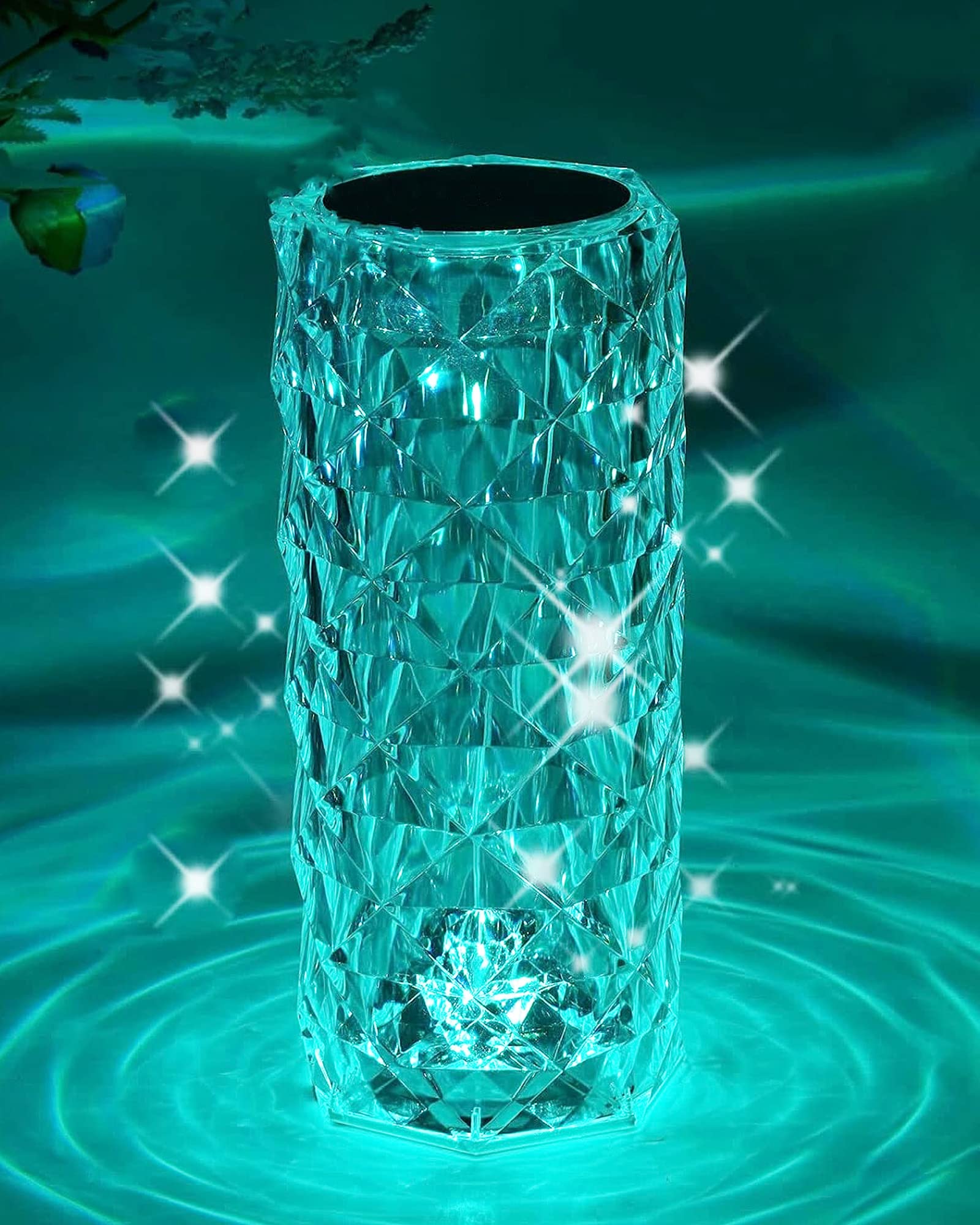 Homesake® Crystal Lamp, 16 Colors Crystal Diamond Table Lamp, Light Lamps, Lamps for Home Decoration, Touch Lamp, Home Decor Items, Remote Control Plug & Power - Image 3 thumbnail