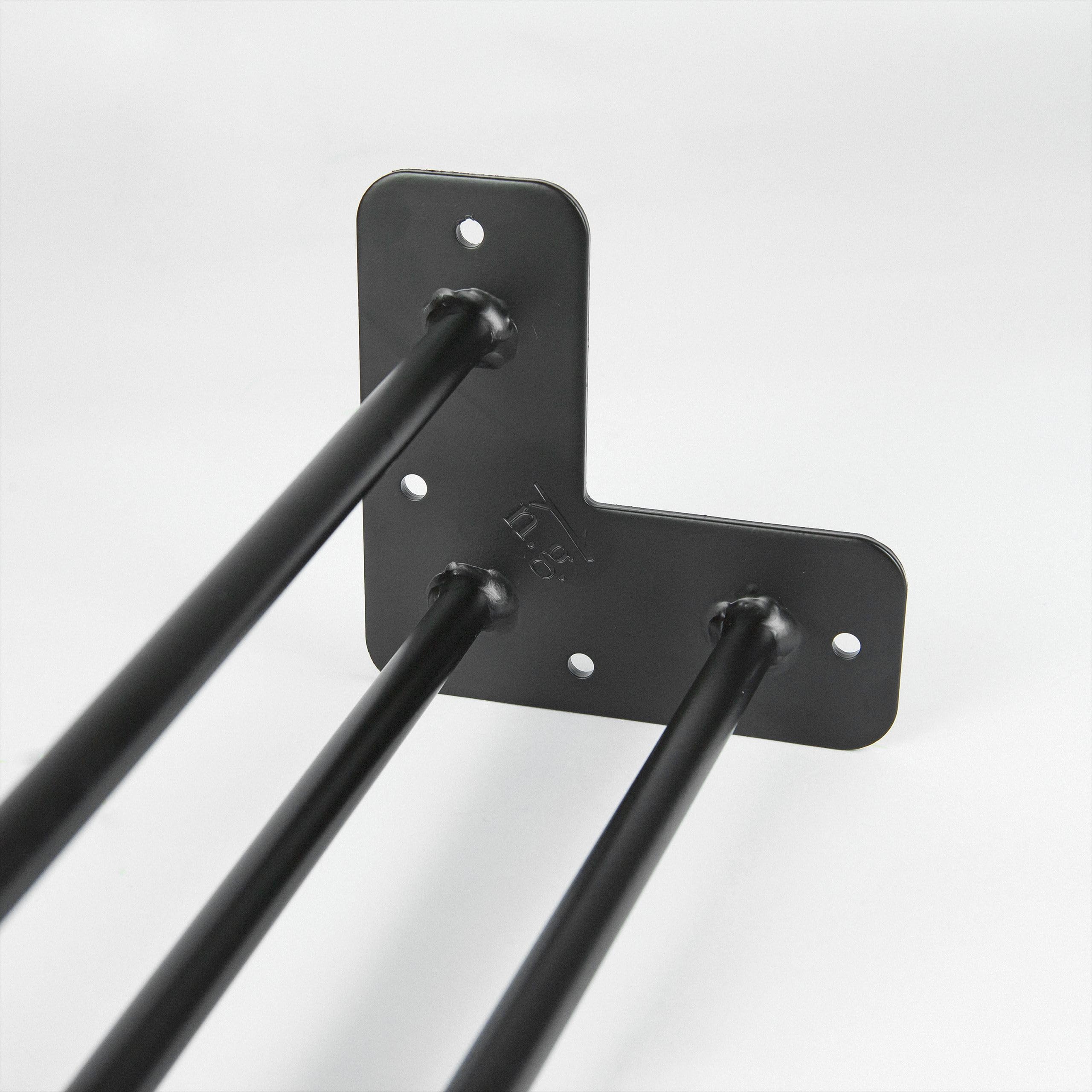 4 x Natural Goods Berlin Hairpin Legs 'n'Roll | ruchoma wsuwka do włosów, nogi stołu na kółkach, elastyczne płozy stołowe DIY (72 cm (stół do jadalni/biurko), kolor czarny)