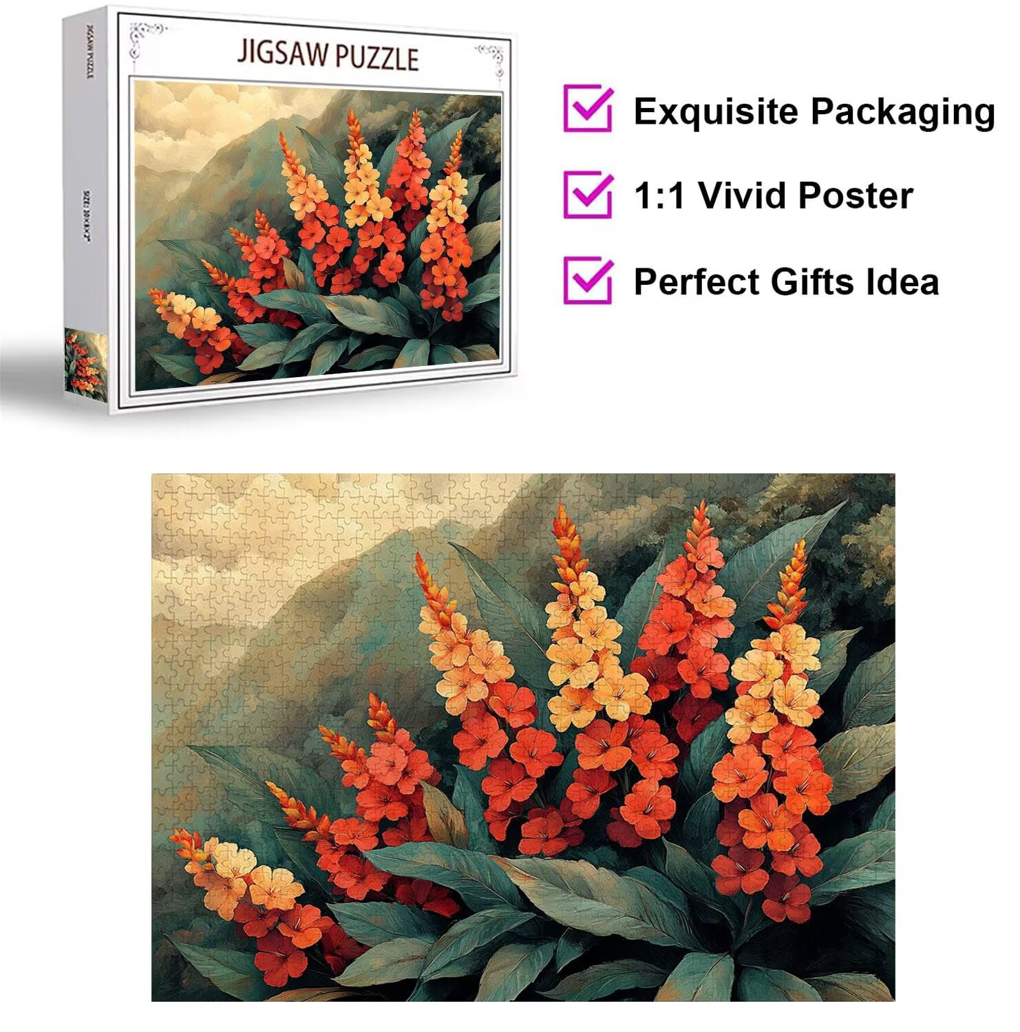 Puzzle 1500 Pezzi piante Puzzle Adulti, Gioco Educativo, n-913