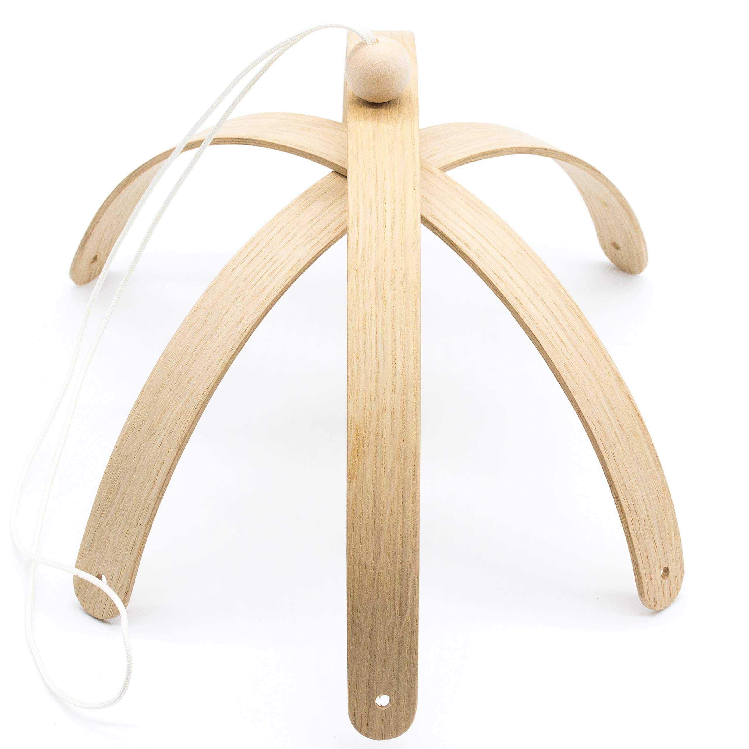 Hochwertiges Mobile zum selber basteln aus Eiche, Mobilestern, Mobilekreuz 6 armig, Holzmobile, Windspiel aus Holz, fürs Kinderzimmer, DIY Set als Deko fürs Kinderzimmer, Bausatz für Baby Mobiles