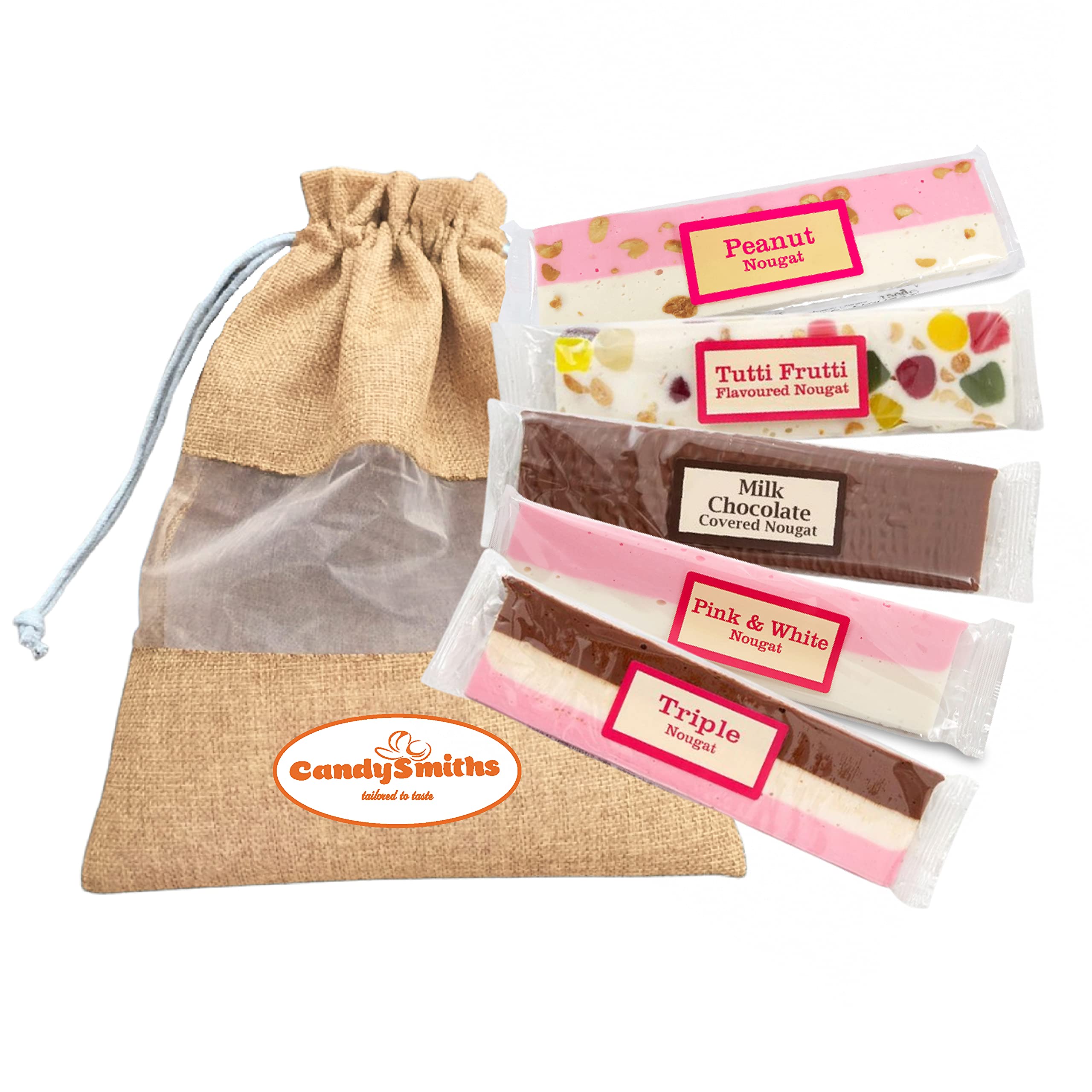 Buy NOUGAT BAR 6 FLAVOURS GIFT SELECTION Tasty Chewy Nougats of Pink