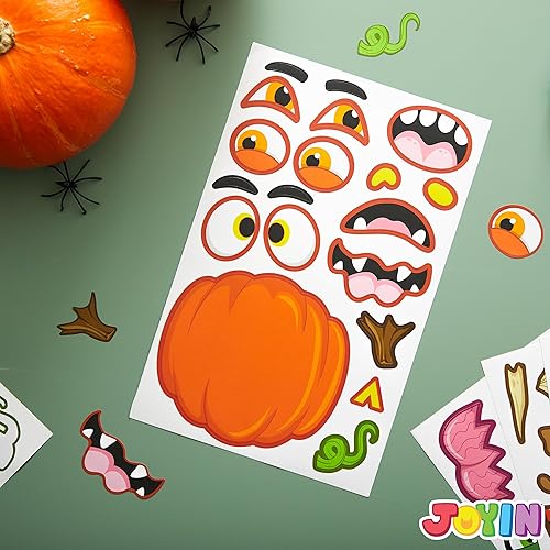Miniatura 6 de JOYIN 30 calcomanías de Halloween para niños, regalos de fiesta de Halloween, suministros de manualidades para fiestas, hojas de calcomanías de