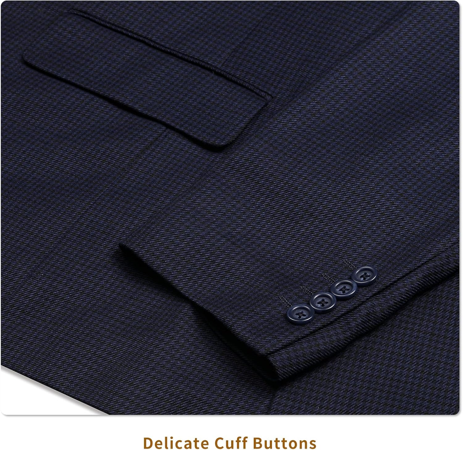 Men's Blazer Classic Fit Houndstooth Plaid Sport Coat Lightweight Two Button Stylish Suit Jacket