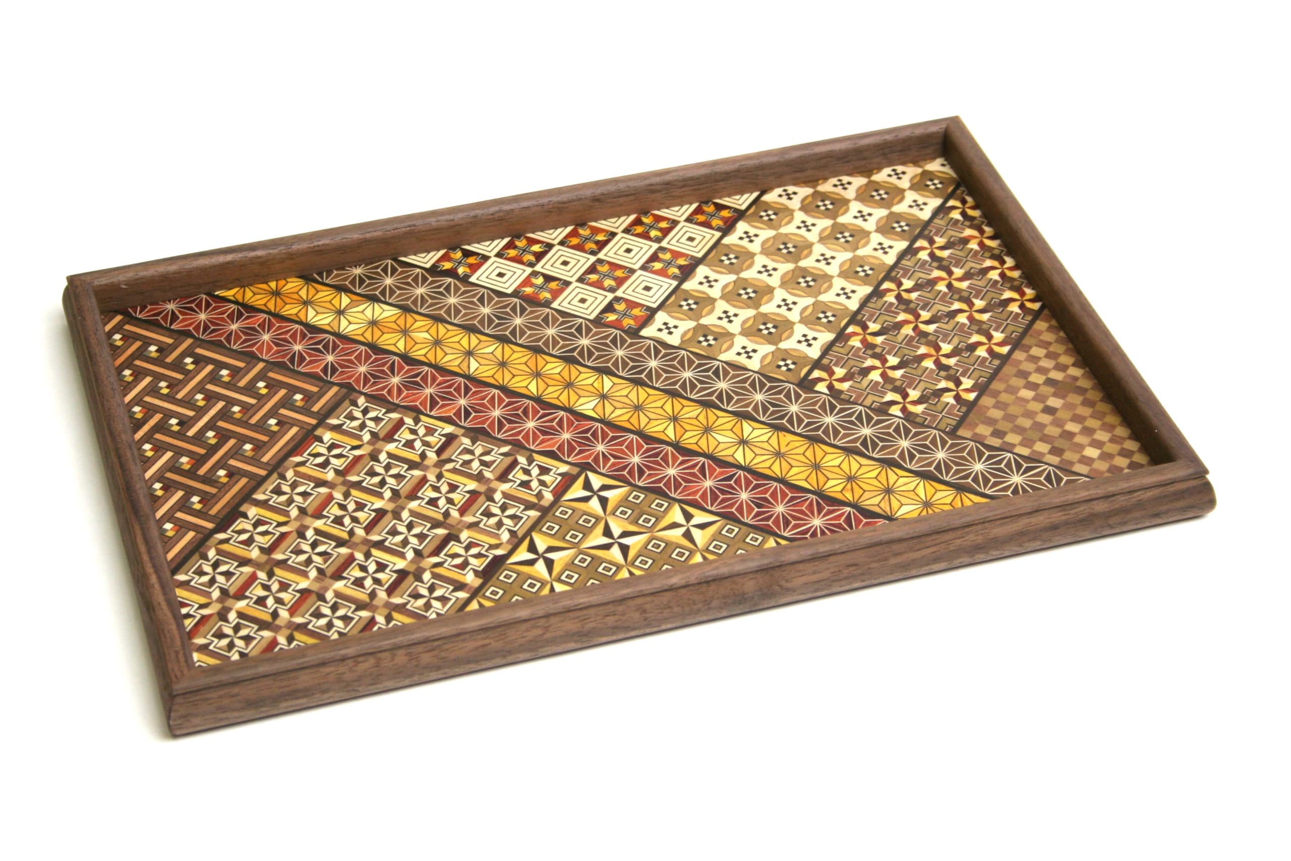 Amazon｜寄木細工 角盆（小寄木）寄木細工 箱根丸山物産｜トレイ・盆