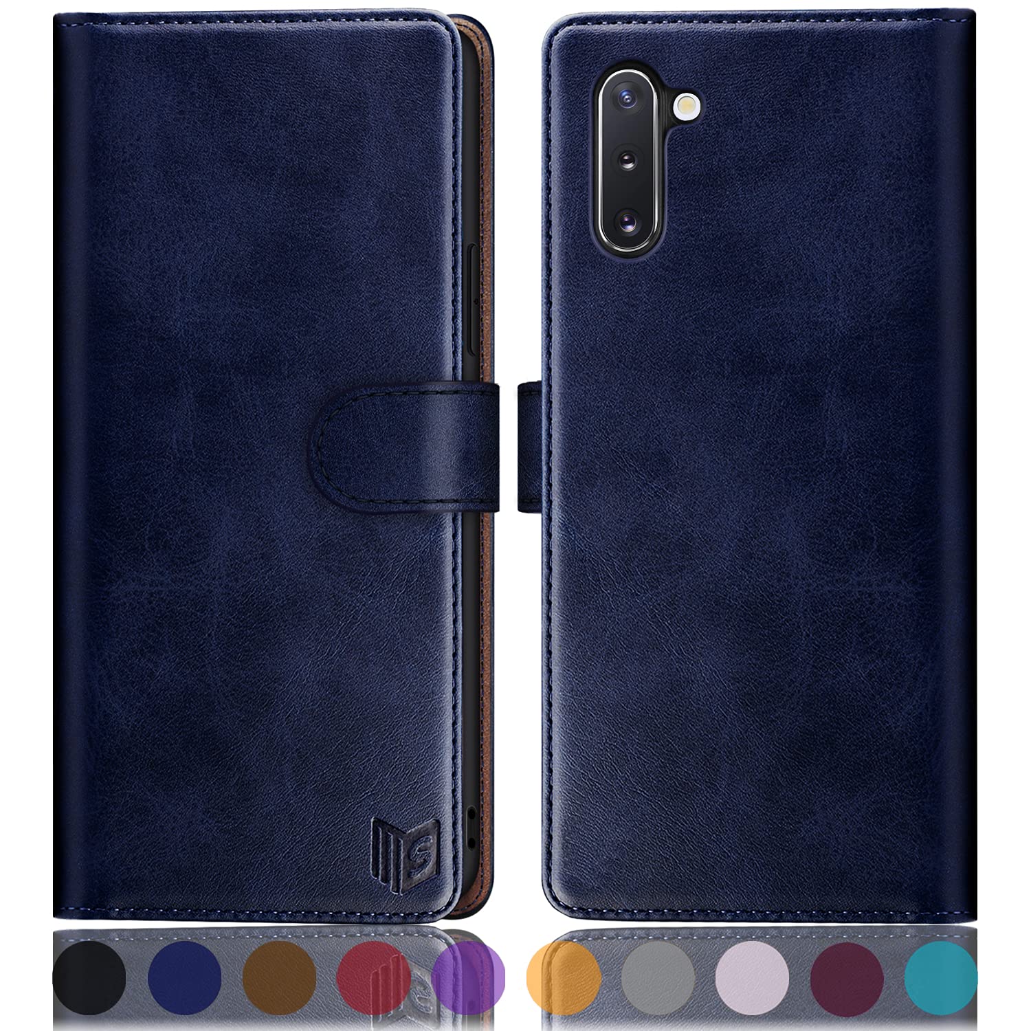 Étui Samsung Galaxy Note 10 SUANPOT bleu aux finitions soignées - 7