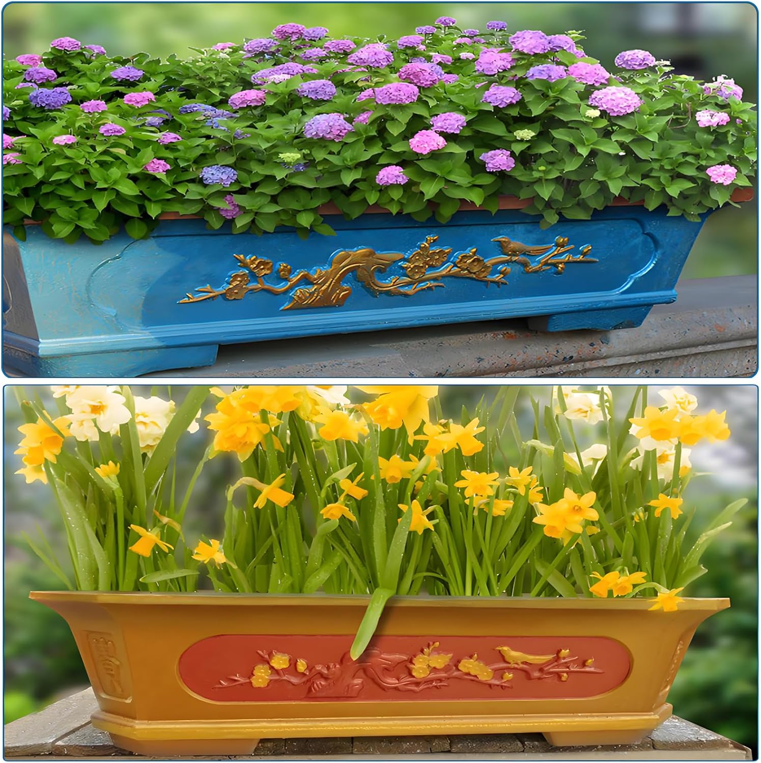 Large Planter Molds, Extra Large Concrete Planter Molds, Flowerpot Molds for Home and Garden Decor (35 CM)