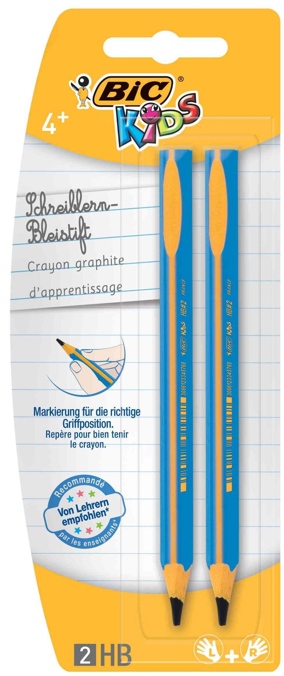Crayons de couleurs BIC Kids triangulaires sans bois avec mine super Crayons de couleurs BIC Kids triangulaires sans bois avec mine super