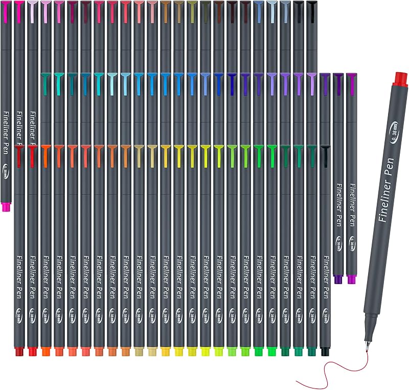 Vanstek 72 Colors Journal Planner Colored Pens, Fineliner Pens for Journaling, Writing Coloring Drawing, Note Taking, Calendar, Planner, Art Office School Gift Supplies