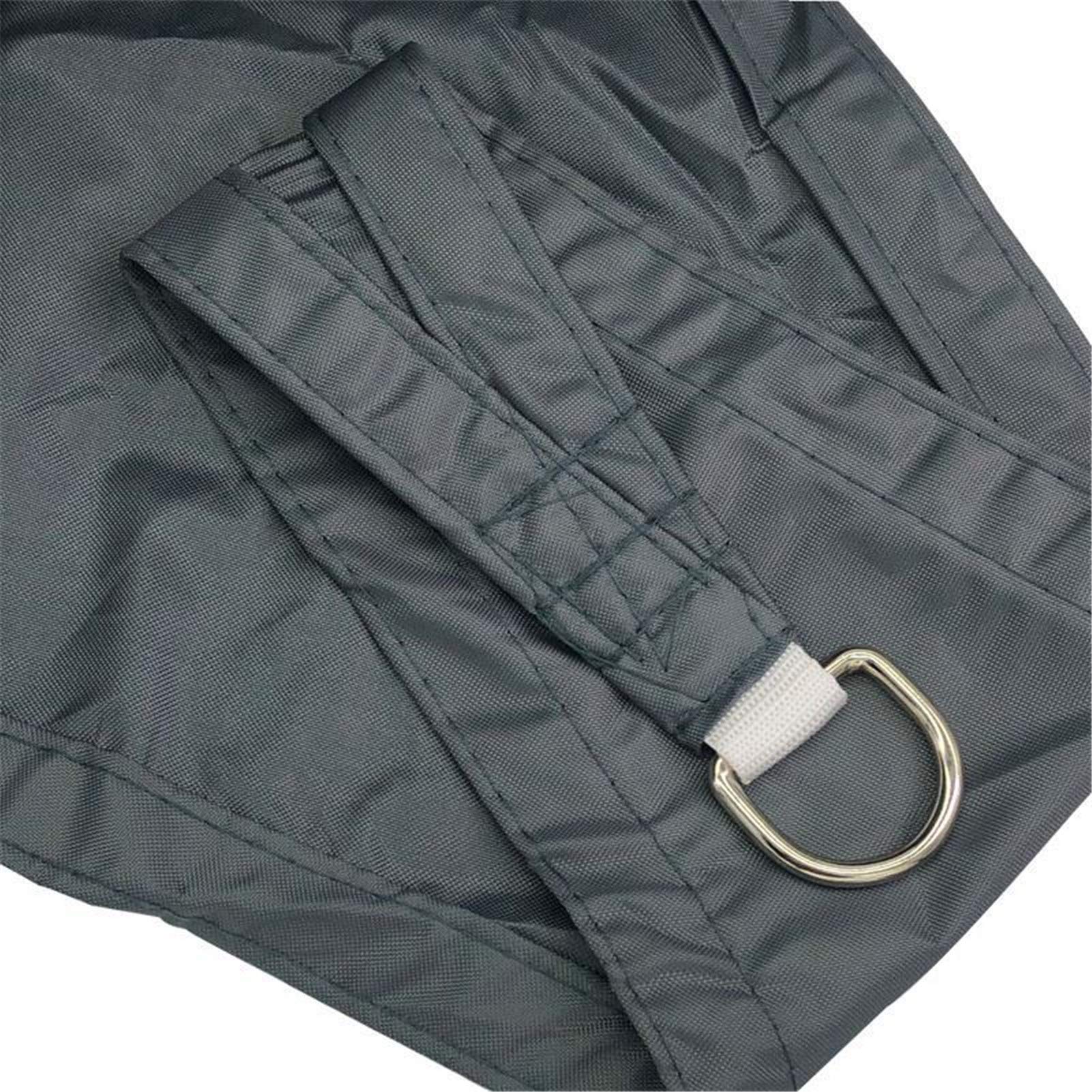 Tenda parasole triangolare impermeabile, per esterni, patio, giardino, feste, blocco UV 98% per l'estate, grigio scuro (5 x 5 x 5 m) – perfetta per la protezione del cortile.