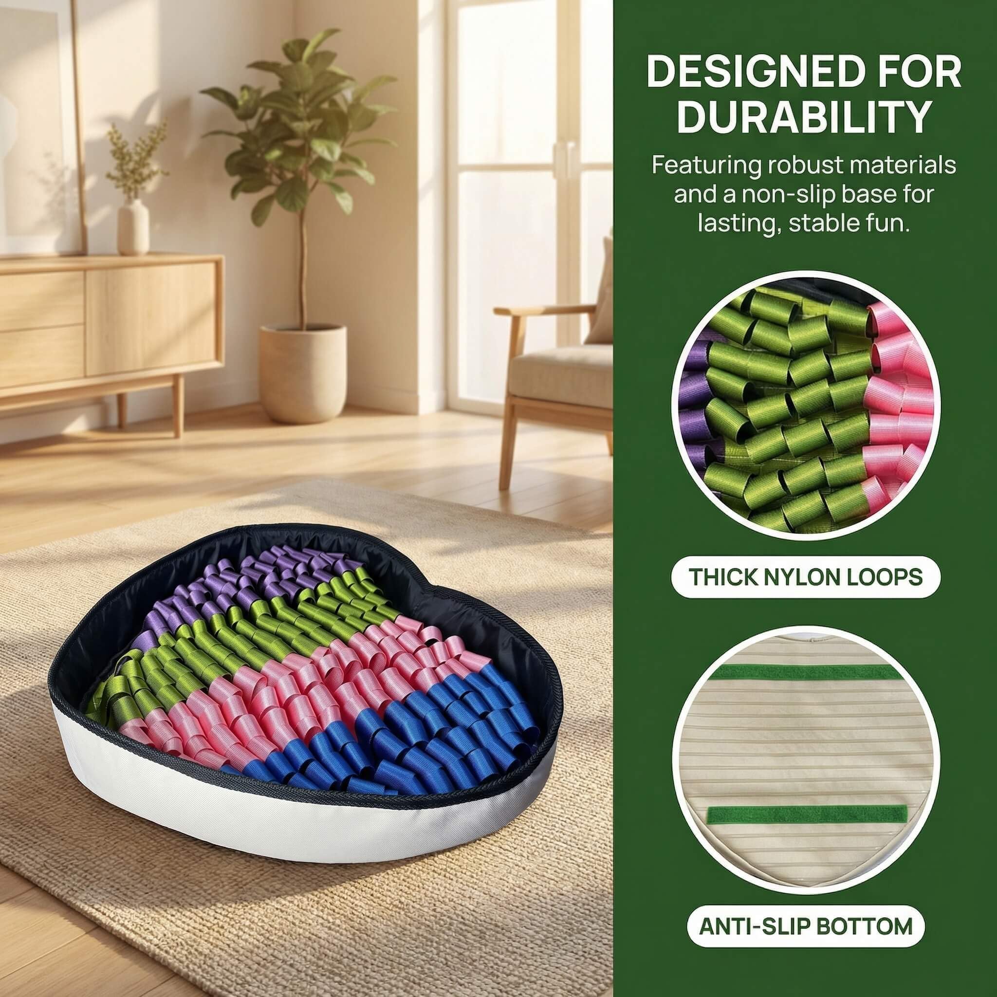 Tapis à renifler en Forme de cœur pour Chien, Jouet d'intelligence Lavable et antidérapant, Anti‑anxiété, pour Toutes Races de Chiens (Beige)
