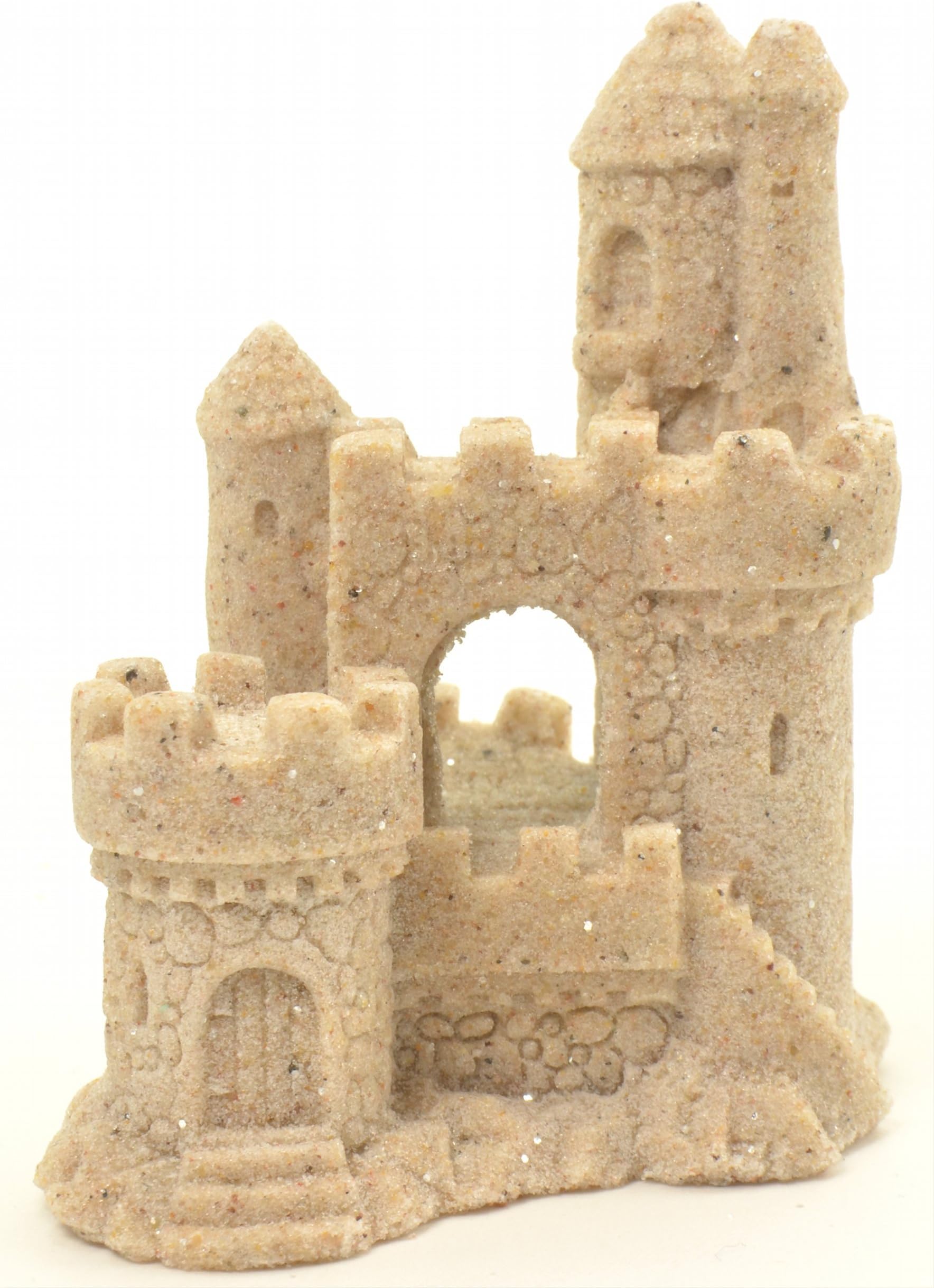 Mr. Sandman Sand-Deco Sand Castle Figurine 006 2.75" Tall Beach Home Decor (Natural)