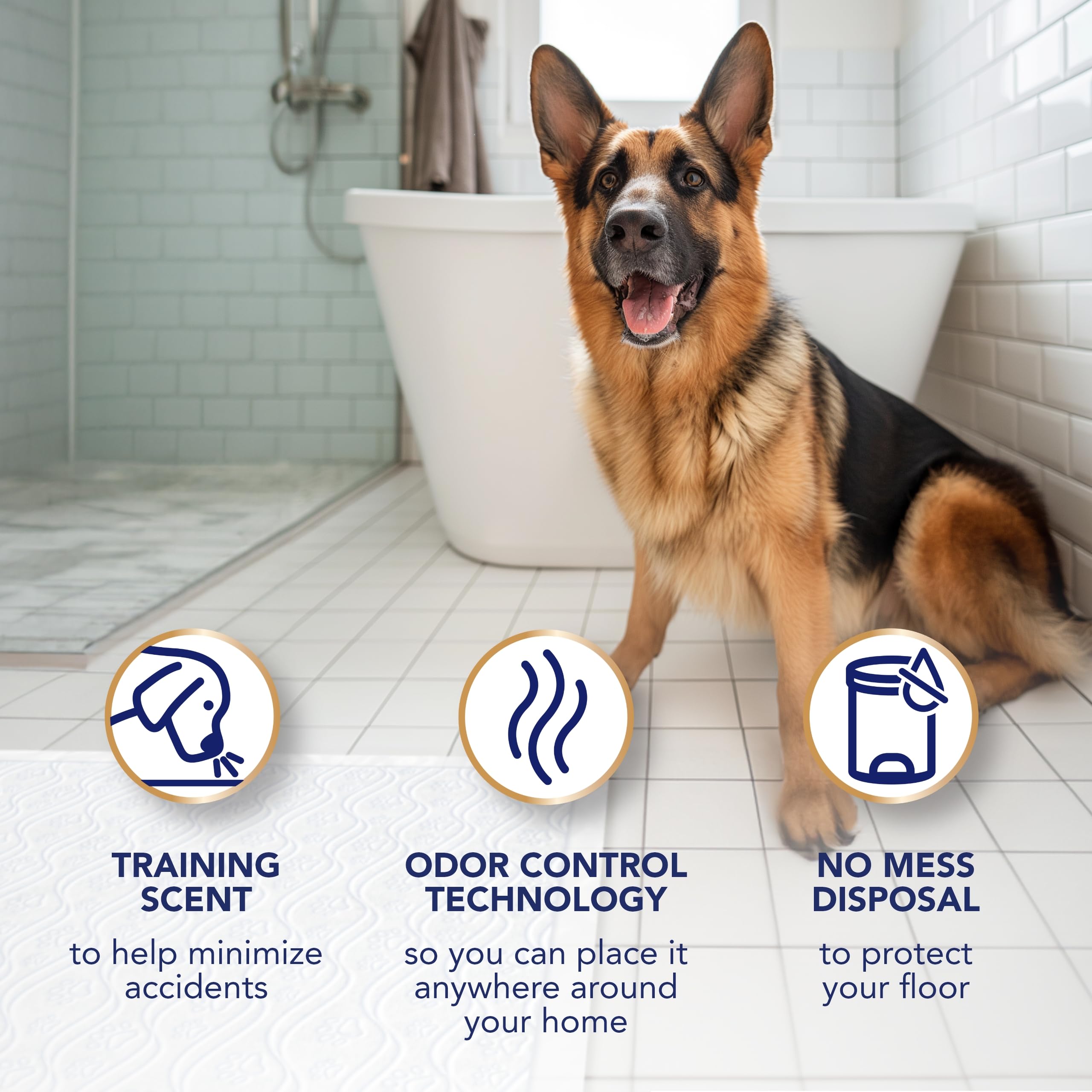 Scott Pet Guard Advanced Hundeunterlagen – Hundetraining Urinierunterlagen für große und extra große Hunde – bis zu 16 Stunden Saugfähigkeit mit Geruchskontrolle – weichste gesteppte
