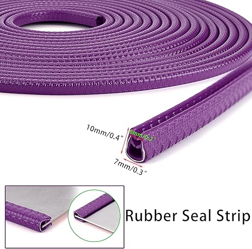 Miniatura 7 de Sumnacon Protectores de borde de puerta de automóvil de 32 pies, borde de goma flexible para proteger el borde del automóvil, barco, vehículo y