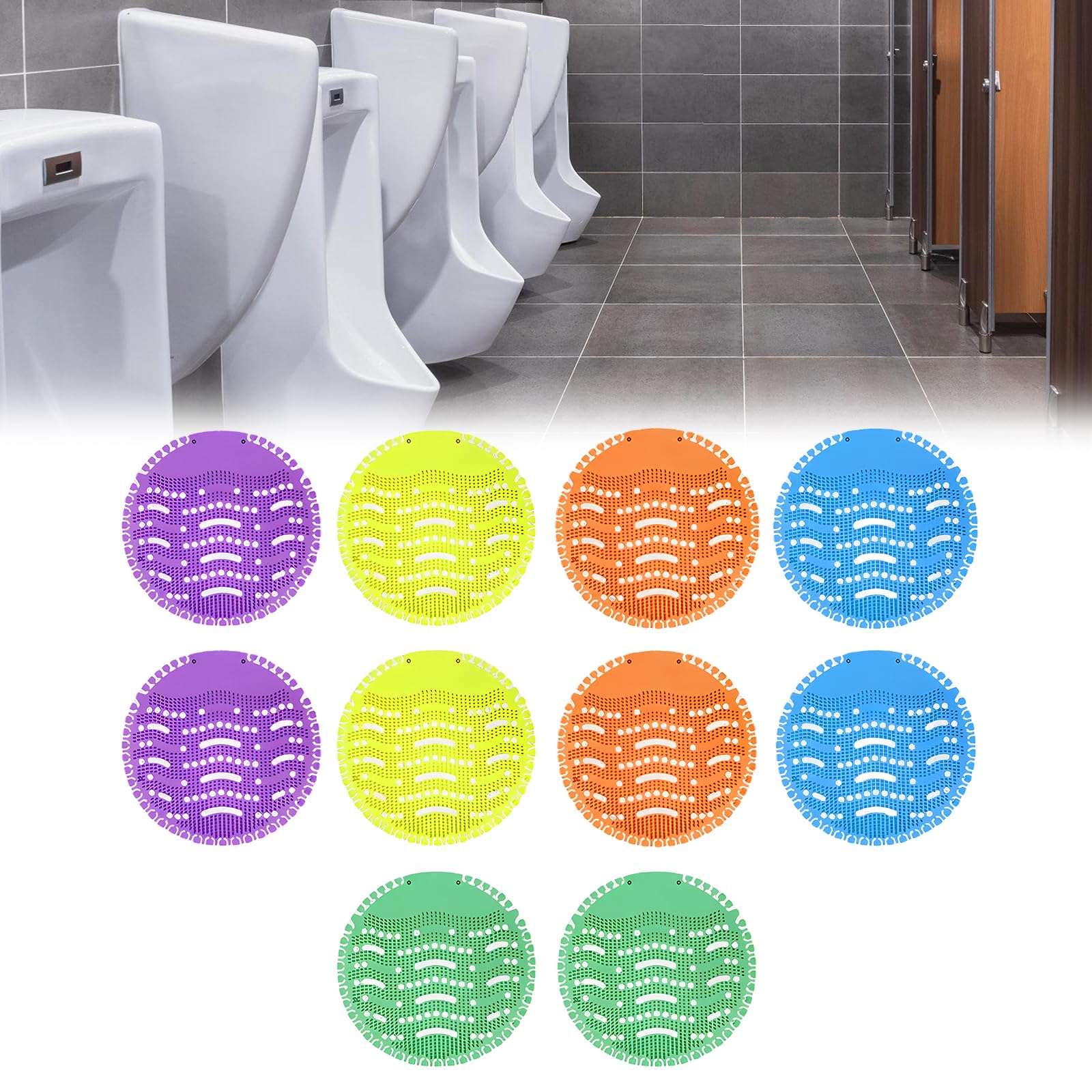 12 Urinal-Siebe Mit Meeresfrische-Duft – 30 Tage Frische, Spritzschutz, Einfach Zu Wechseln
