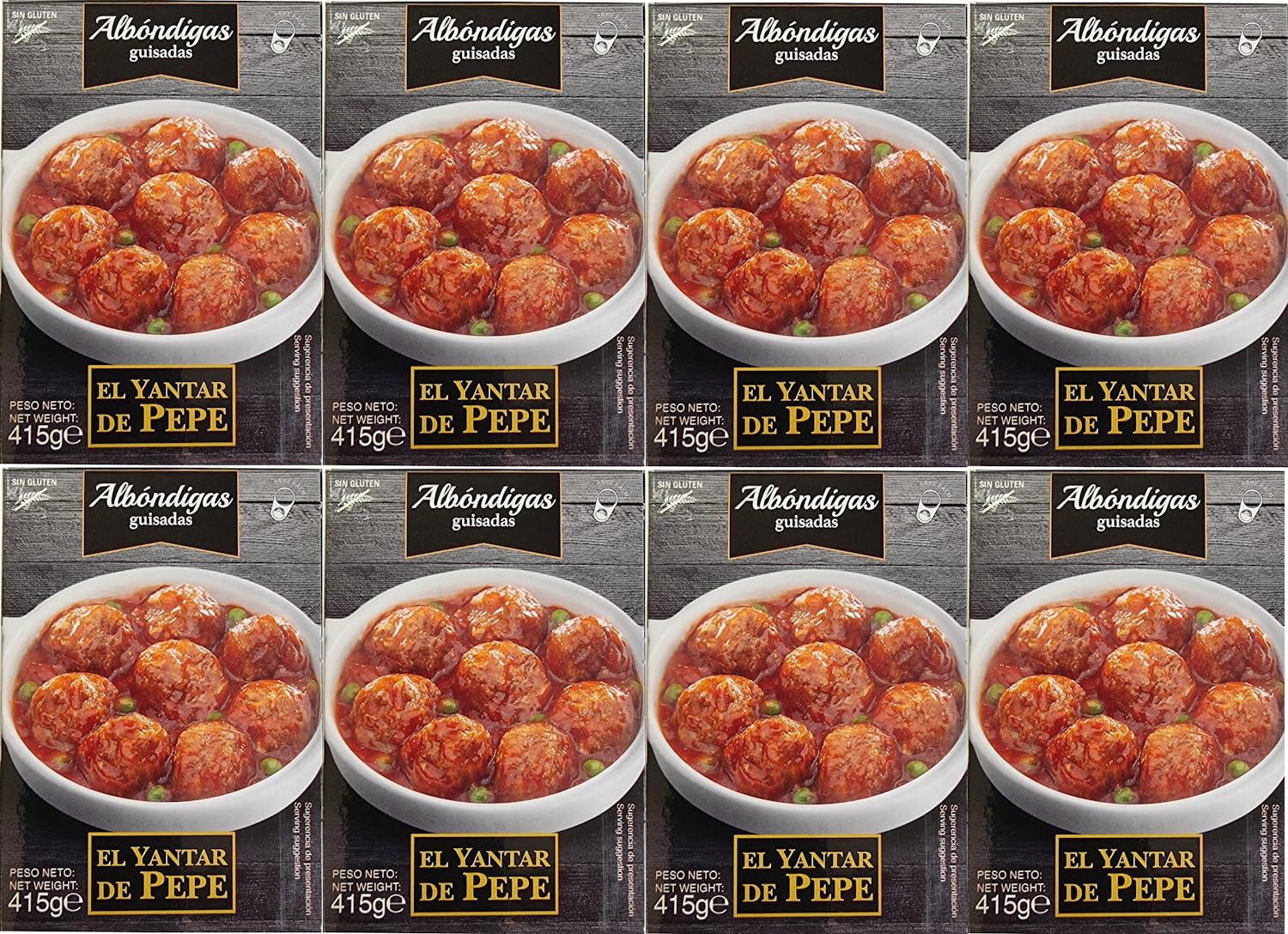 Albóndigas guisadas Yantar de Pepe, 415 g. [PACK 8 UNIDADES]