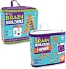 MindWare KEVA Brain Builders Set of 2: Original KEVA Brain Builders and KEVA Brain Builders Junior Great Addition to STEM Building Toys and Classroom Games 40 Planks & 70 Puzzles Total