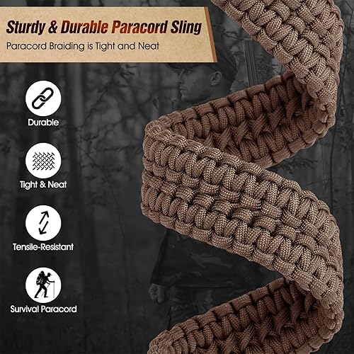 Miniatura 3 de Eslinga de dos puntos con giratorio, antideslizante de paracaídas con correa de longitud ajustable