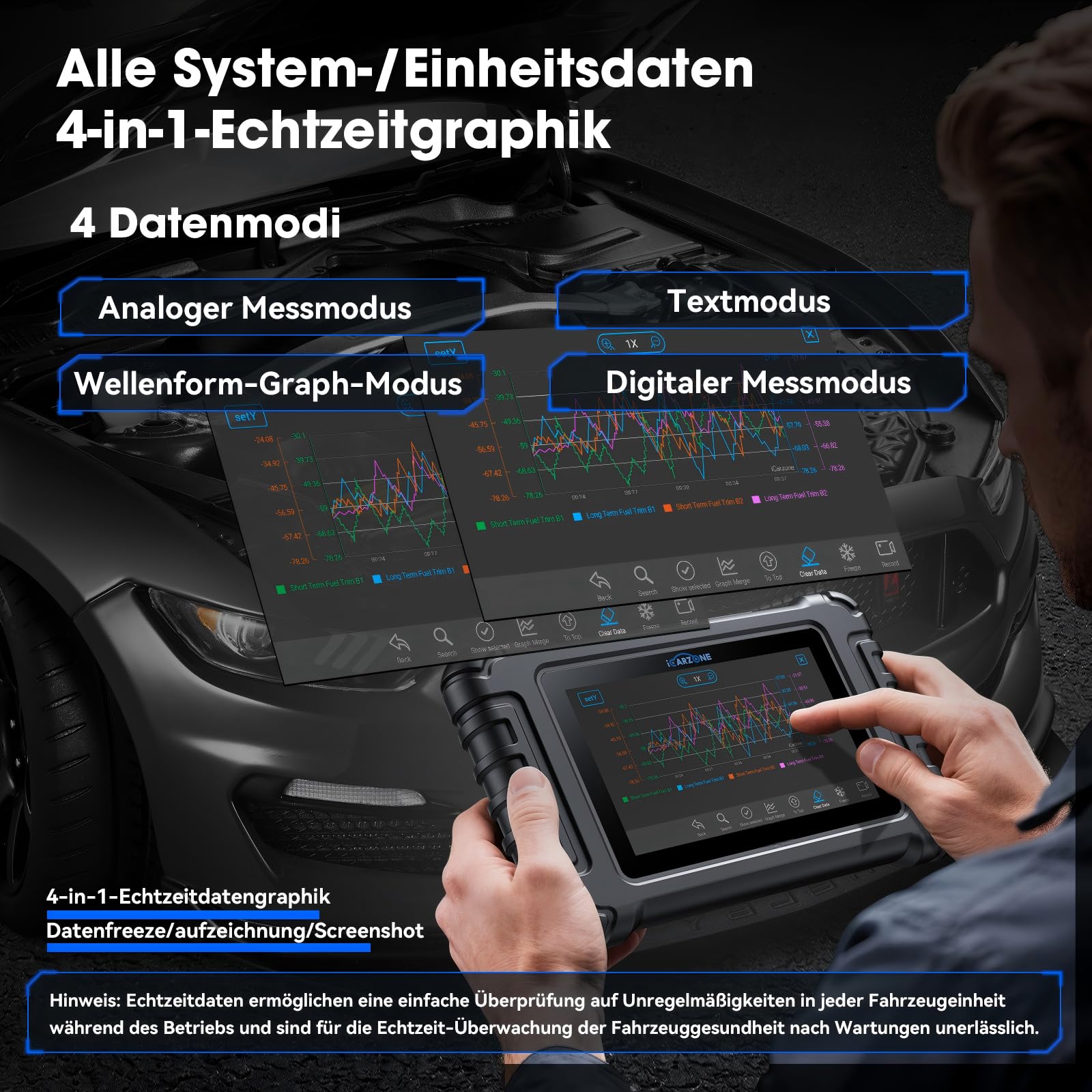 UR800 Bidirektionale Auto Diagnosegerät für Alle Fahrzeuge, Alle Systemdiagnosen, 49 Resets, Aktiver Test, TCM/ECM/Kurbelwelle Neu Anlernen, Auto VIN,CAN FD, ECU-Kodierung für BM.W/V.A.G