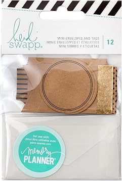 American Crafts 315134 Heidi Swapp Memory Planner 12Piece Mini Envelopes & Tags
