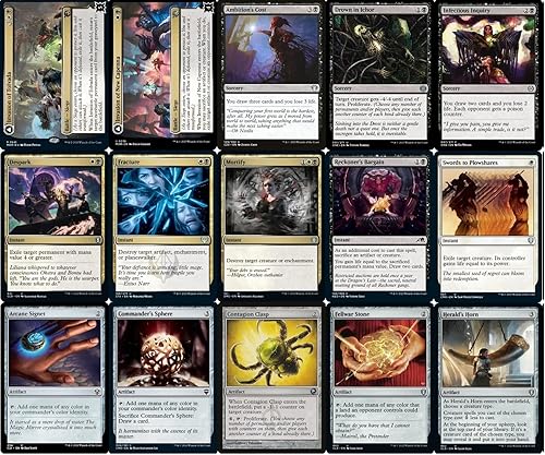 Miniatura 4 de Commander Phyrexian Deck - Orzhov Negro Blanco - EDH - Brimaz, Blight of Oreskos - 100 cartas - Magic The Gathering Deck - Muy fuerte