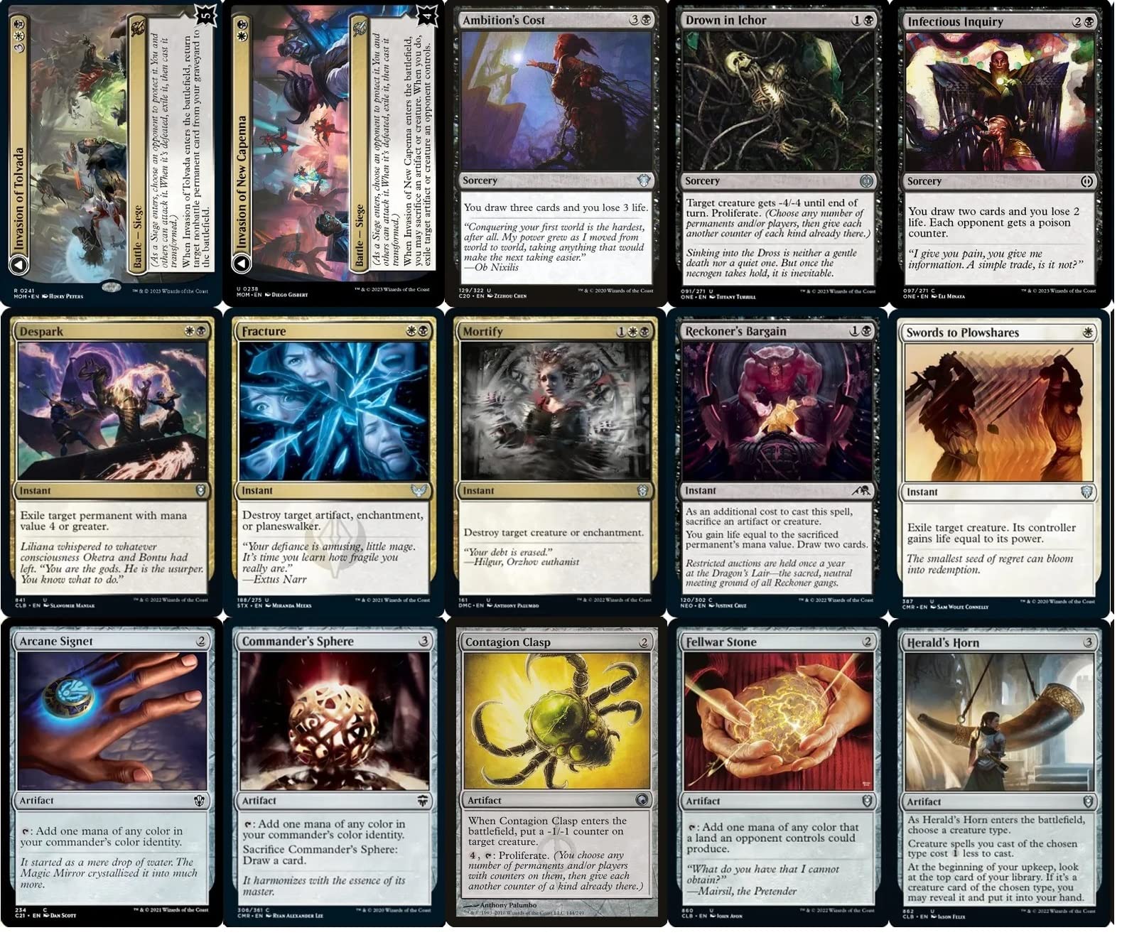 MTG Decks & More Commander Phyrexian Deck - Orzhov Black White