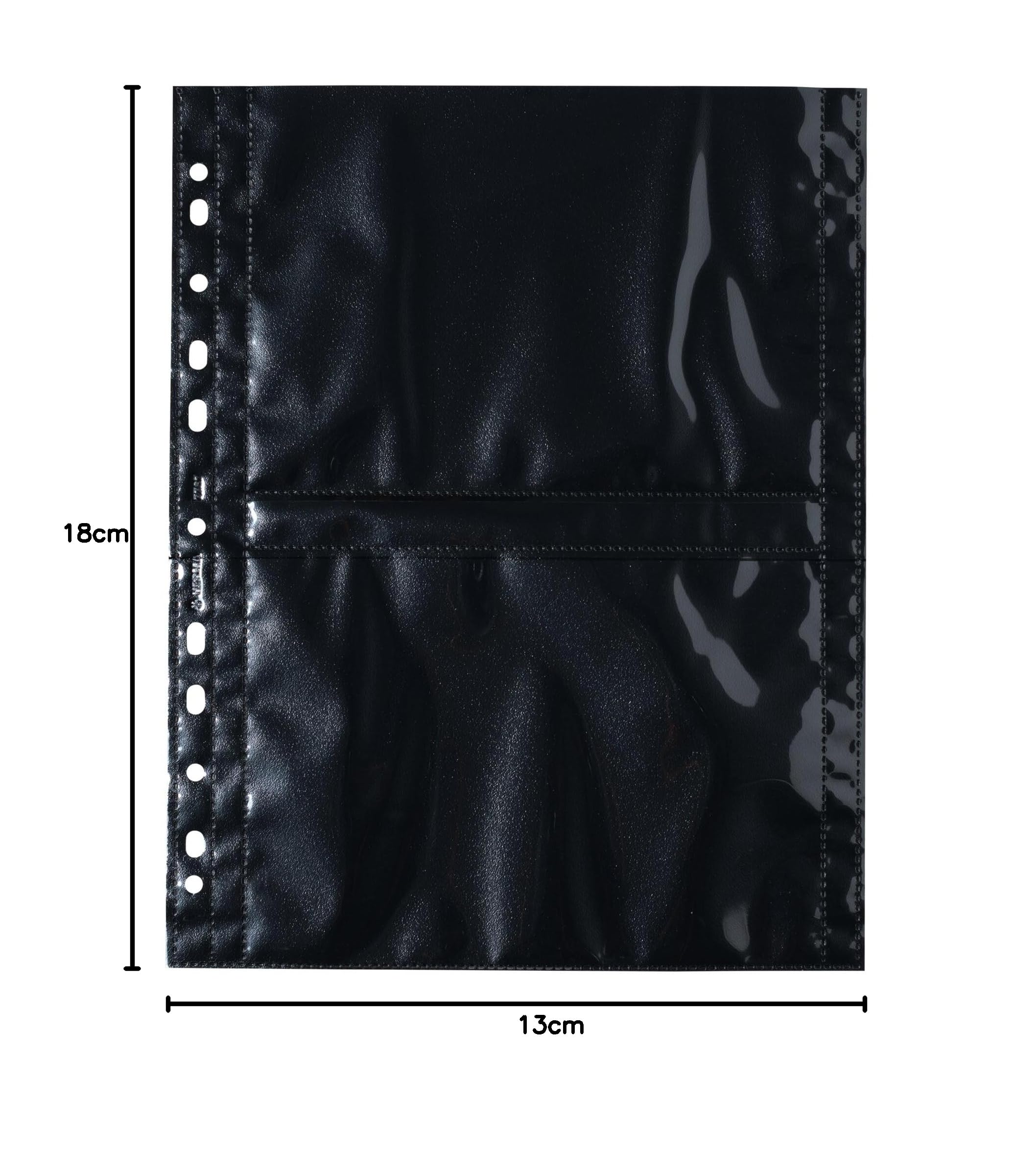 HERMA 7718 Fundas para fotos para carpetas, 250 unidades, 13 x 18 cm horizontal, 2 compartimentos divididos, se pueden equipar por ambos lados, fundas para fotos fotográficas, fundas para tarjetas
