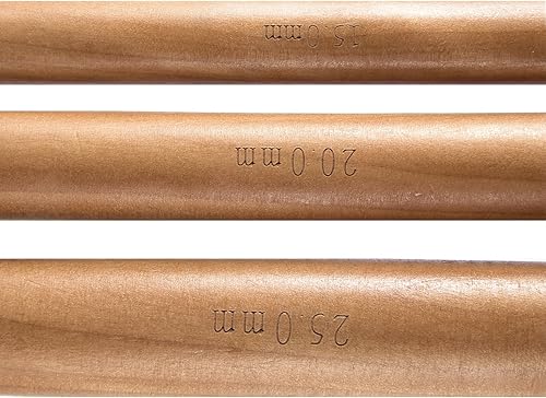 Miniatura 6 de Hestya Juego de 15 ganchos de ganchillo de bambú de madera hechos a mano, agujas de tejer, hilo de tejer, 3 a 0.984 in de diámetro