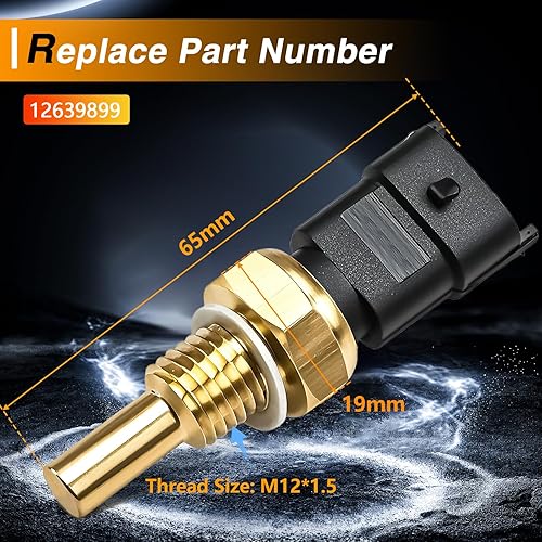 Miniatura 5 de Sensor de temperatura del refrigerante del motor, sensor de temperatura del agua ECT compatible con Saturn Vue Outlook Pontiac G6 G8 Chevrolet