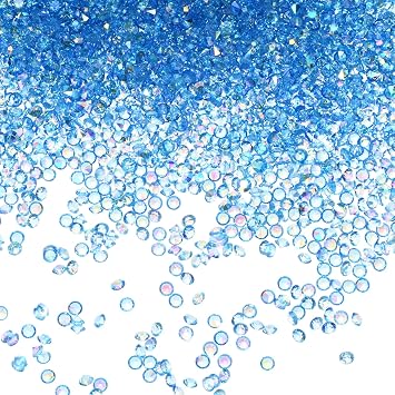 M METERXITY 42000-Pack Acrylic Diamonds Crystals 0.08 Inch/2mm Deep Blue AB