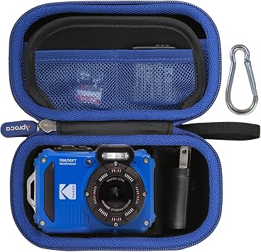 Aproca Case Compatible with KODAK PIXPRO WPZ2 Rugged Waterproof Digital Camera, Portable Storage Bag for Accessories -Blue zipper Case Only
