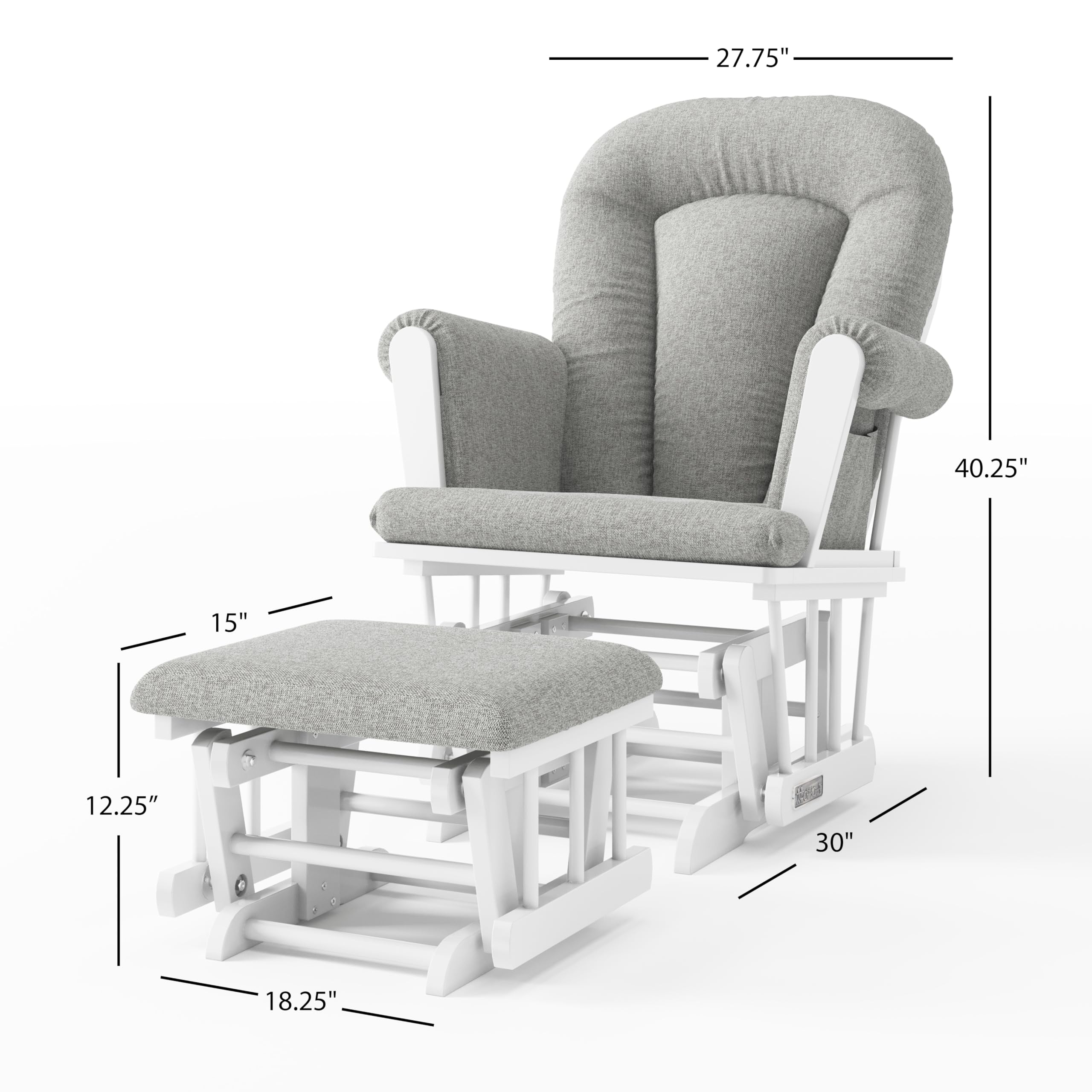 新品  LittleCot_asimocrafts Amazon.com: Child Craft Cozy Glider Rocker and Ottoman Set, Smooth