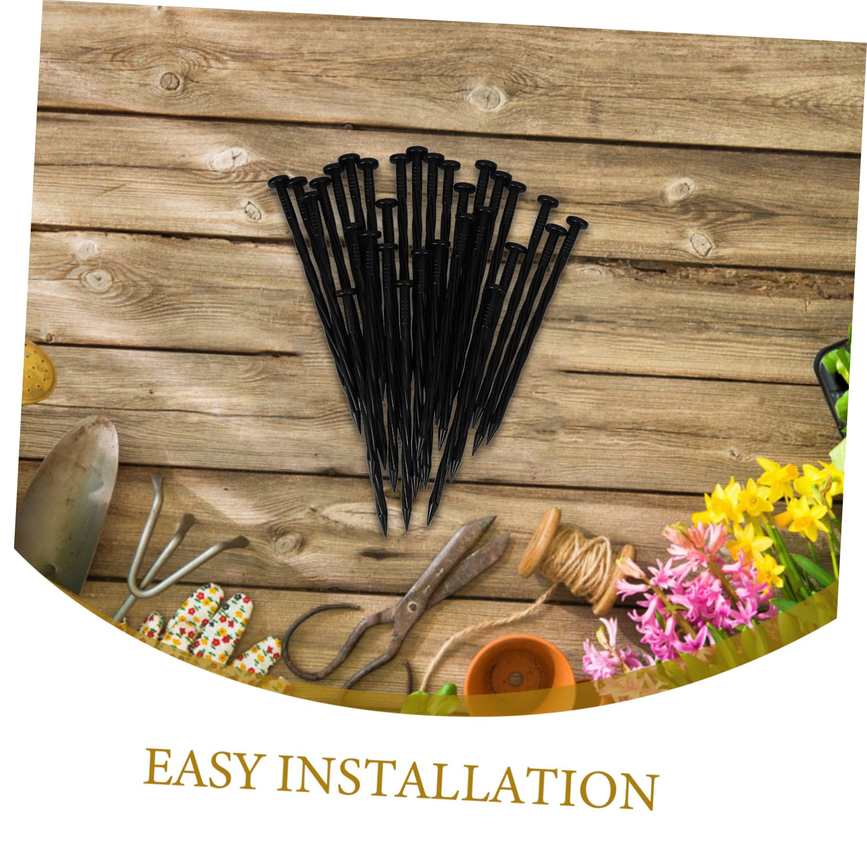 Kisangel Lot De 4 Piquets De Jardinage en Plastique pour Paysage 30 Pièces X 4