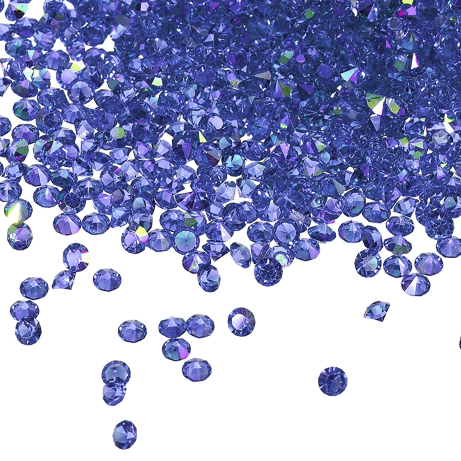sourcing map 7200Pcs Wedding Table Scatter Confetti Diamond, 3mm Acrylic Bulk Fake Crystals Vase Diamonds Decorations for Table Centerpiece Wedding Bridal Party Vase Beads, Purple AB