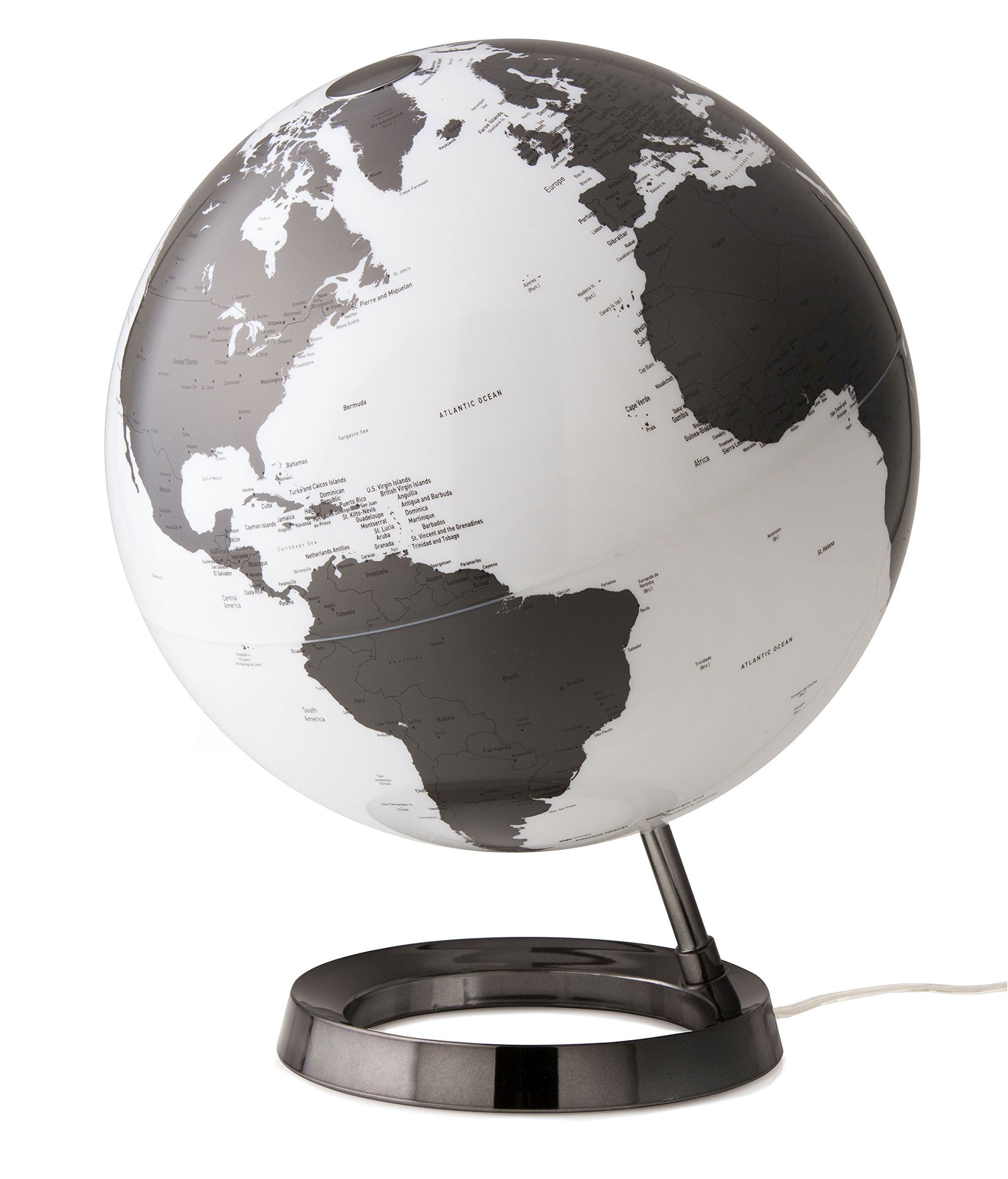 Atmosphere Charcoal 8007239975552 Light And Colour Metal Illuminated Globe Toy, 8007239981492