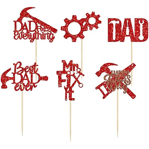 Miniatura 10 de Gyufise 1 pieza de decoración de pastel de feliz cumpleaños con purpurina dorada para el Día del Padre, para papá, cumpleaños, día del padre,