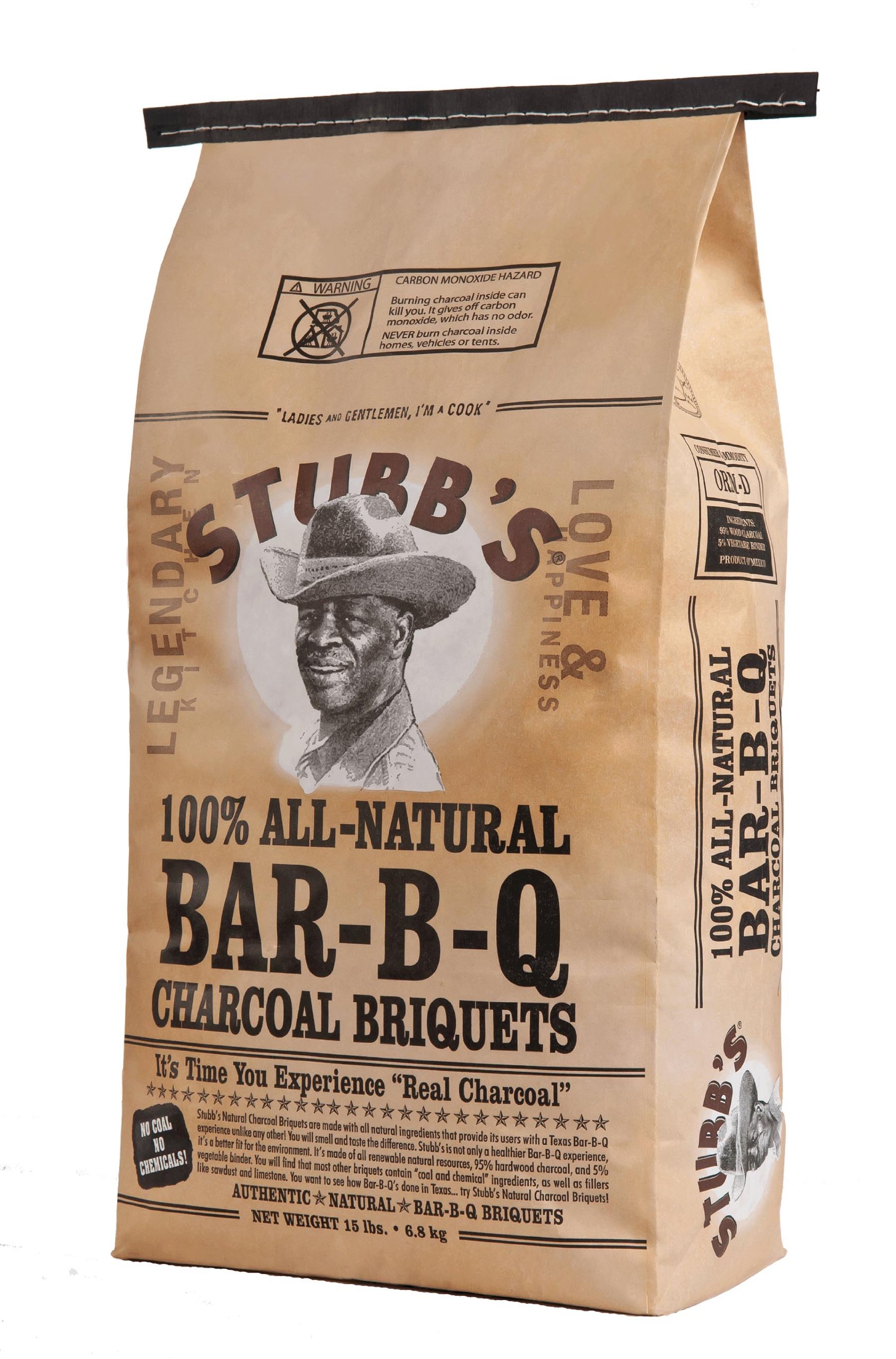 Stubb's 46015 Natural Charcoal Briquettes, 15-Pound