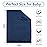 Pro Goleem Baby Soft Minky Dot Blanket with Silky Satin Backing Baby Gifts for Boys and Girls (Navy Blue, 30 x 40)