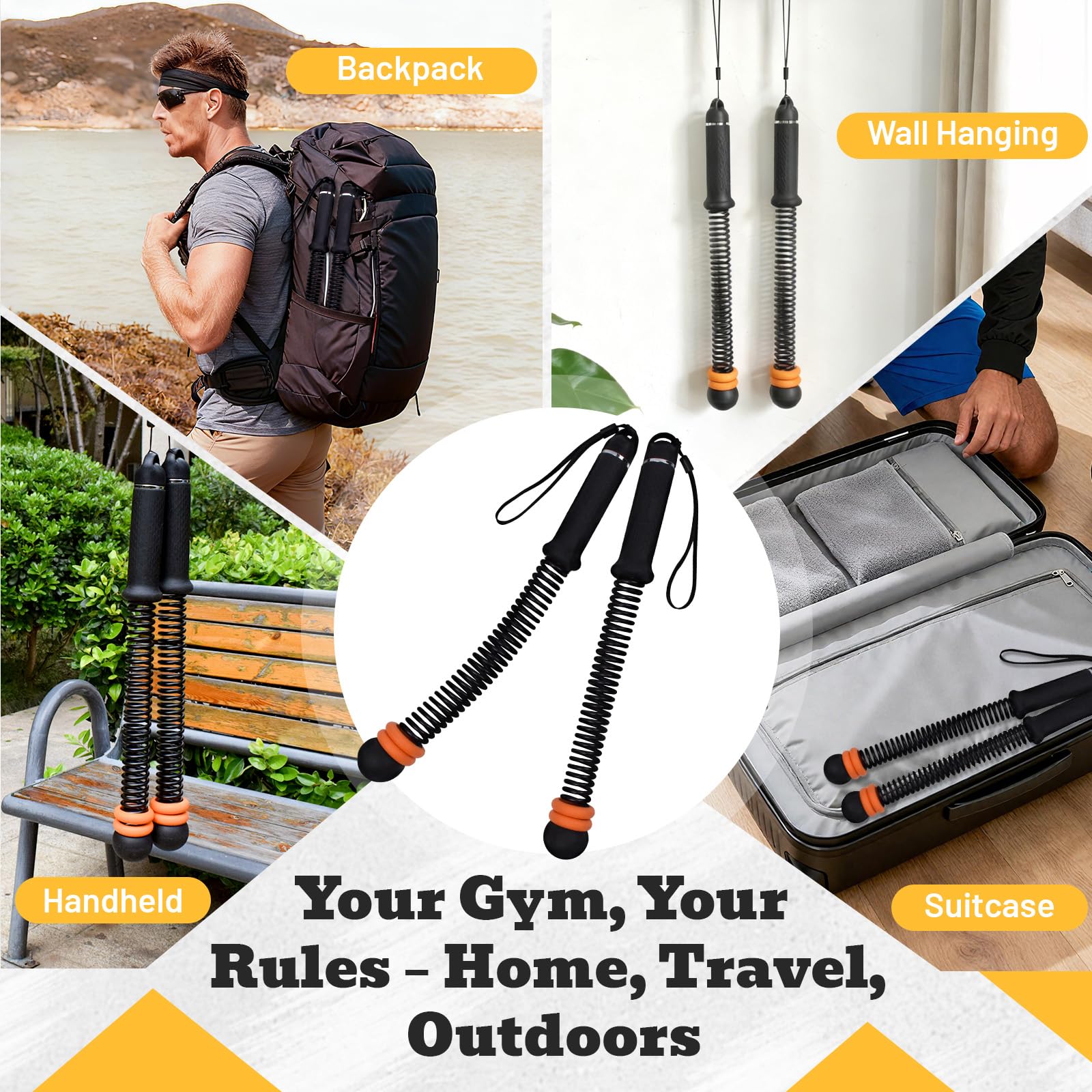 Cuerda de batalla sin cuerda con pesos ajustables, herramienta de fitness silenciosa fácil de transportar para esculpir todo el cuerpo, cardio y quema de grasa, equipo de fuerza de gimnasio en casa