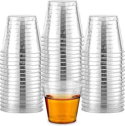 Stock Your Home Paquete de 250 mini vasos de chupito de plástico (1 onza), vasos desechables transparentes para chupitos de gelatina, degustación de