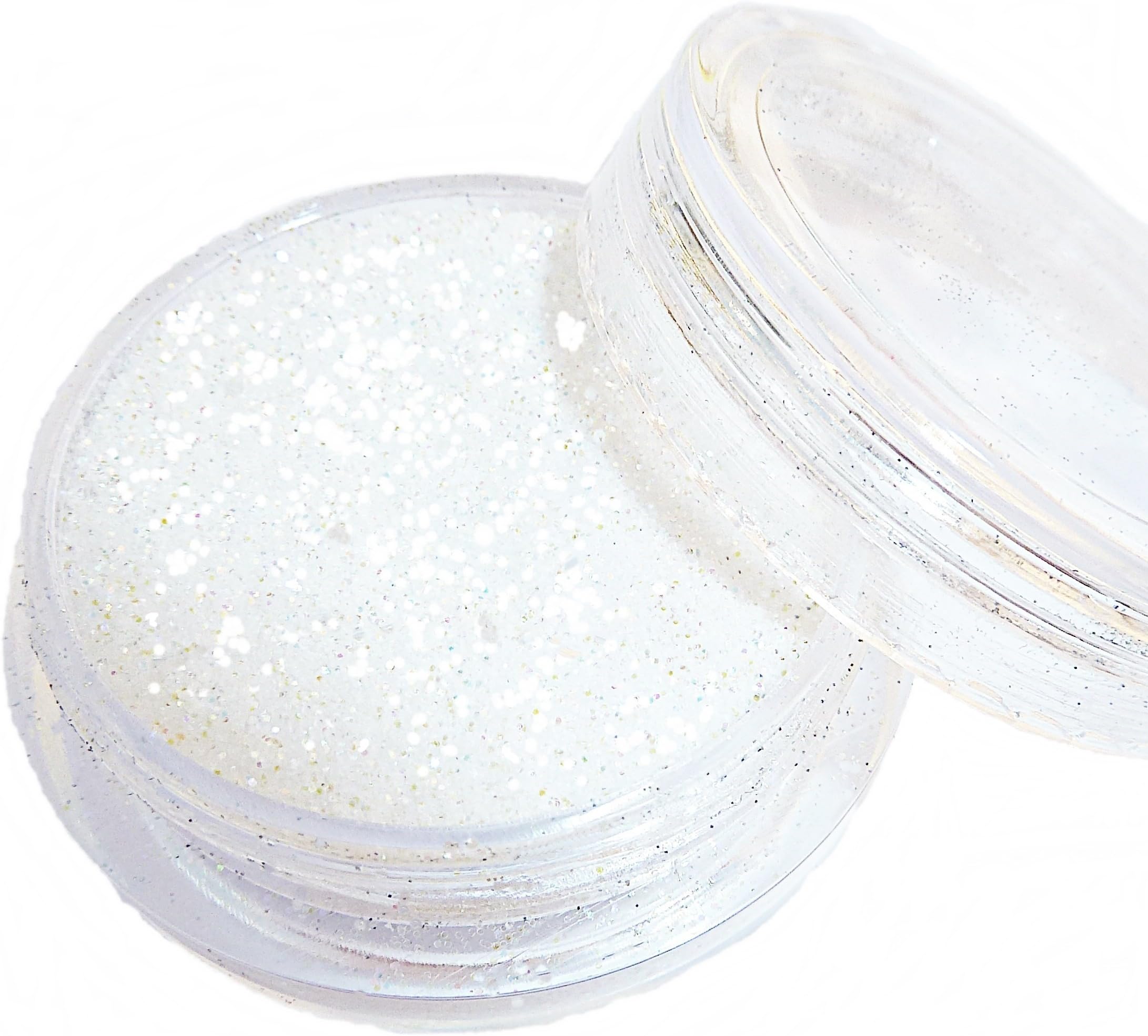 Shimmer White Glitter - Full 3gms of"Glitz Glitter" Decoration Glitter Dust Powder Pots by Busy Bits - Free Postage