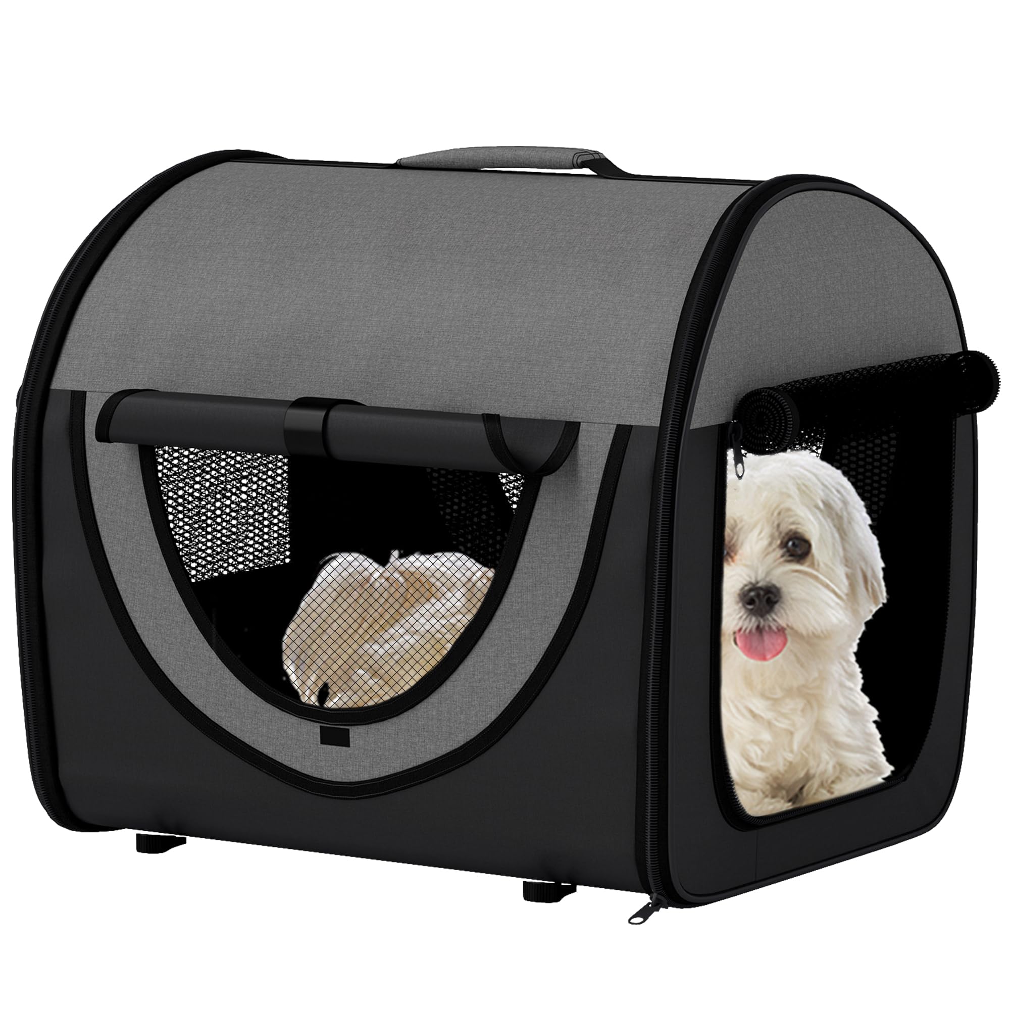 PawHut Faltbarer Transport für Miniaturhunde 46x36x41cm Schwarz
