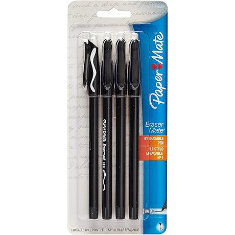 Paper Mate Erasermate Erasable Ballpoint Pens - 12 Pack