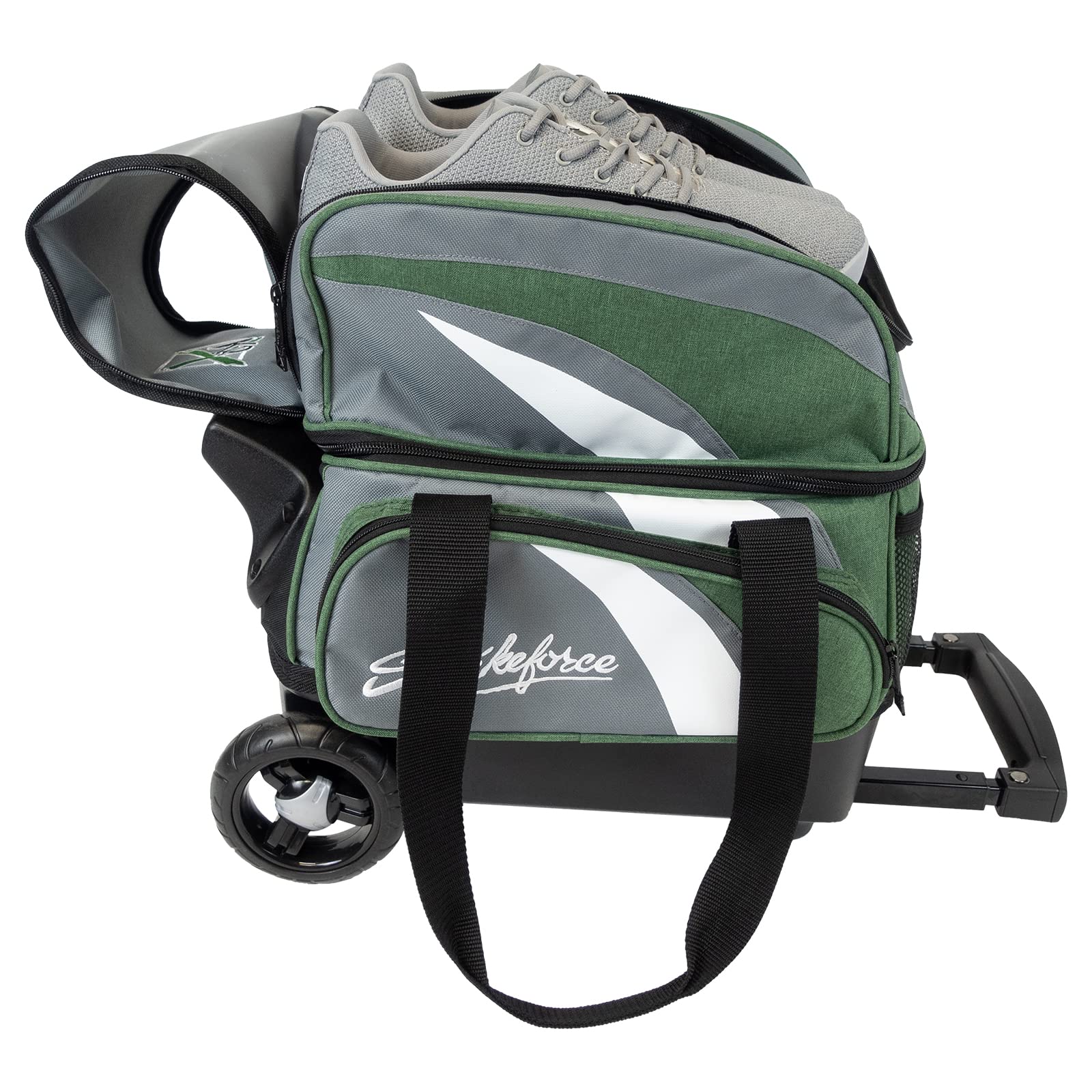 KR Strikeforce Cruiser Single Roller Bowling Bag Grey/Green