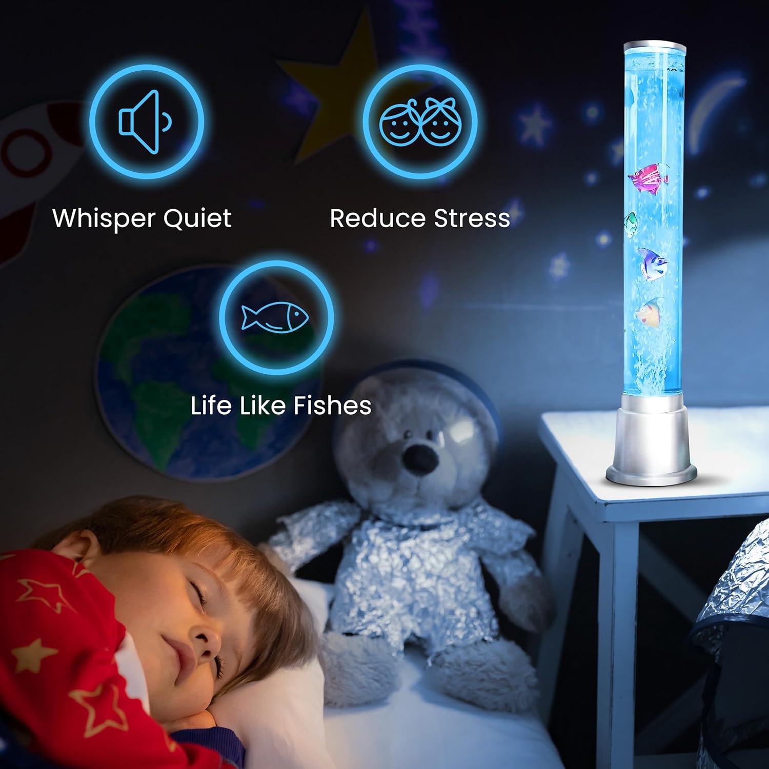 Illuminate Your Space: The Enchanting Fish Tank Lava Lamp!