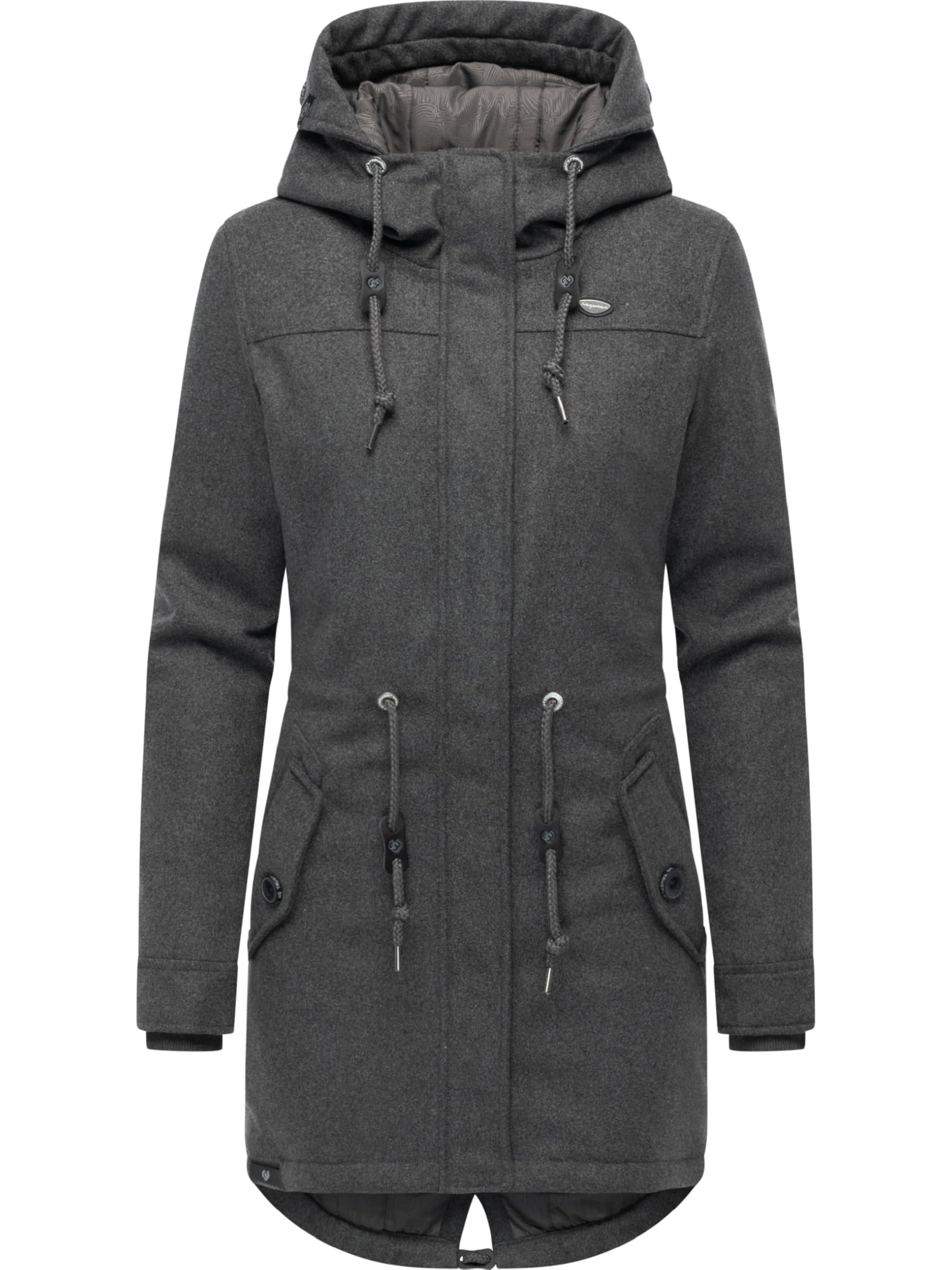 Ragwear Ellba Coat A Damen Wintermantel – Premium-Version, Stone Grey, Gr. XL