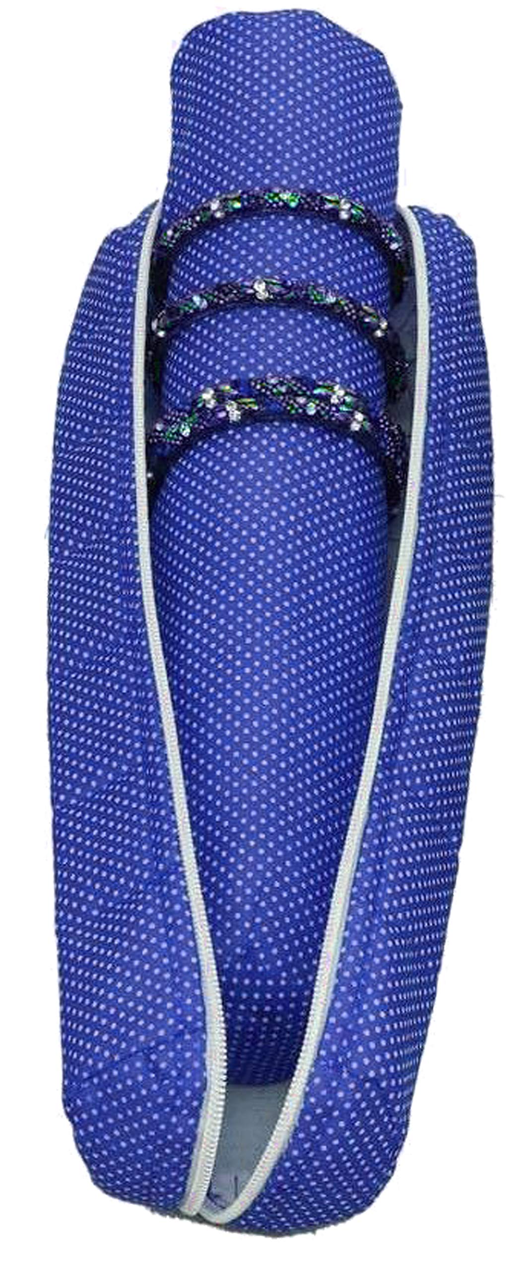 Kuber Industries Dots Print Watch Case,Bangle Box/Wrist Watch Holder/Watch Organizer/Bracelet Pouch Zip Top Watch Case with One Roll (Navy Blue) (B0971CJTG1) Amazon Price History, Amazon Price Tracker